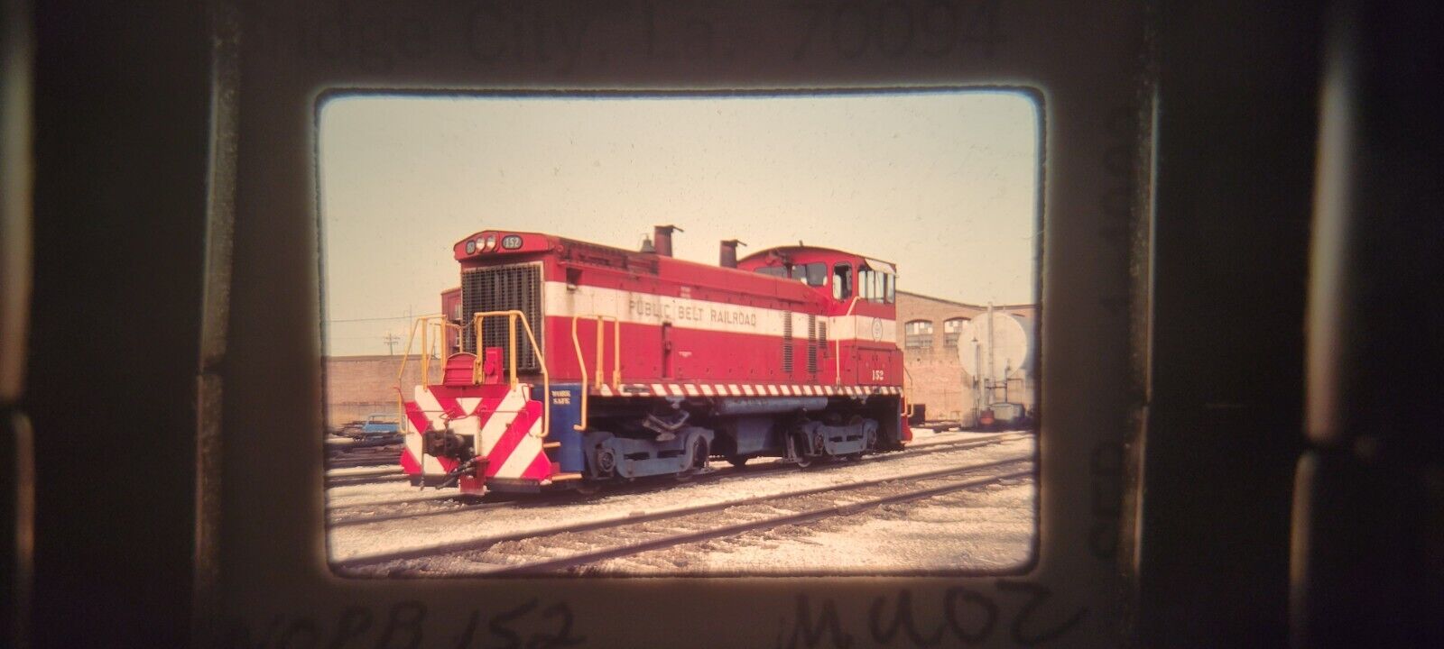 XMU02 TRAIN ENGINE LOCOMOTIVE 35MM SLIDE NOPB 152, NEW ORLEANS, LA 1982