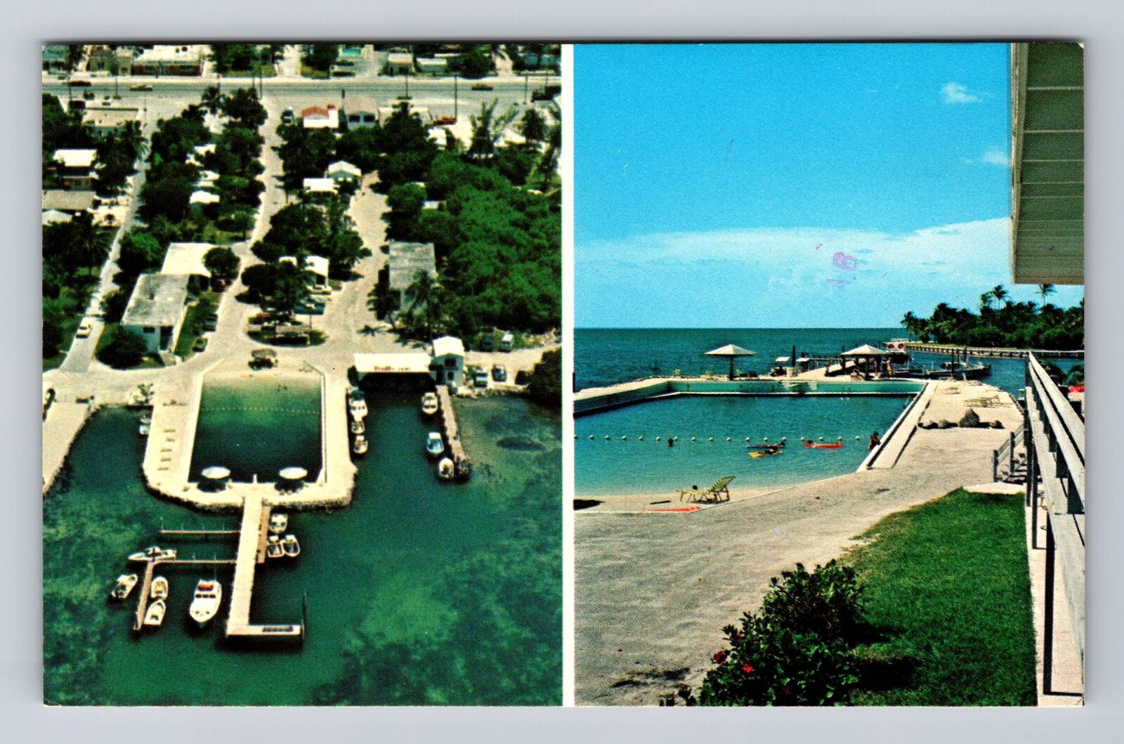 Marathon FL-Florida, Florida Keys, Hall's Destination Resort Vintage Postcard