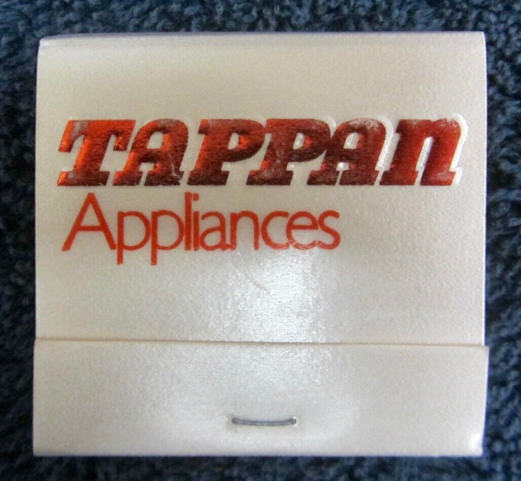 New Vintage 1970s TAPPAN APPLIANCES Full MATCHBOOK Product Line up Inside NOS