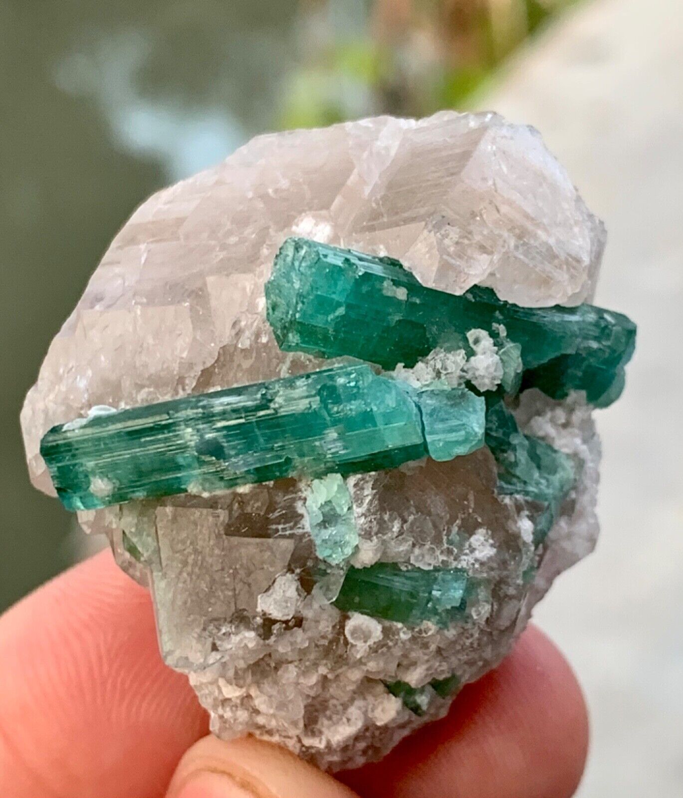 145 Carat Tourmaline Crystal On Quartz Specimen From Afghanistan