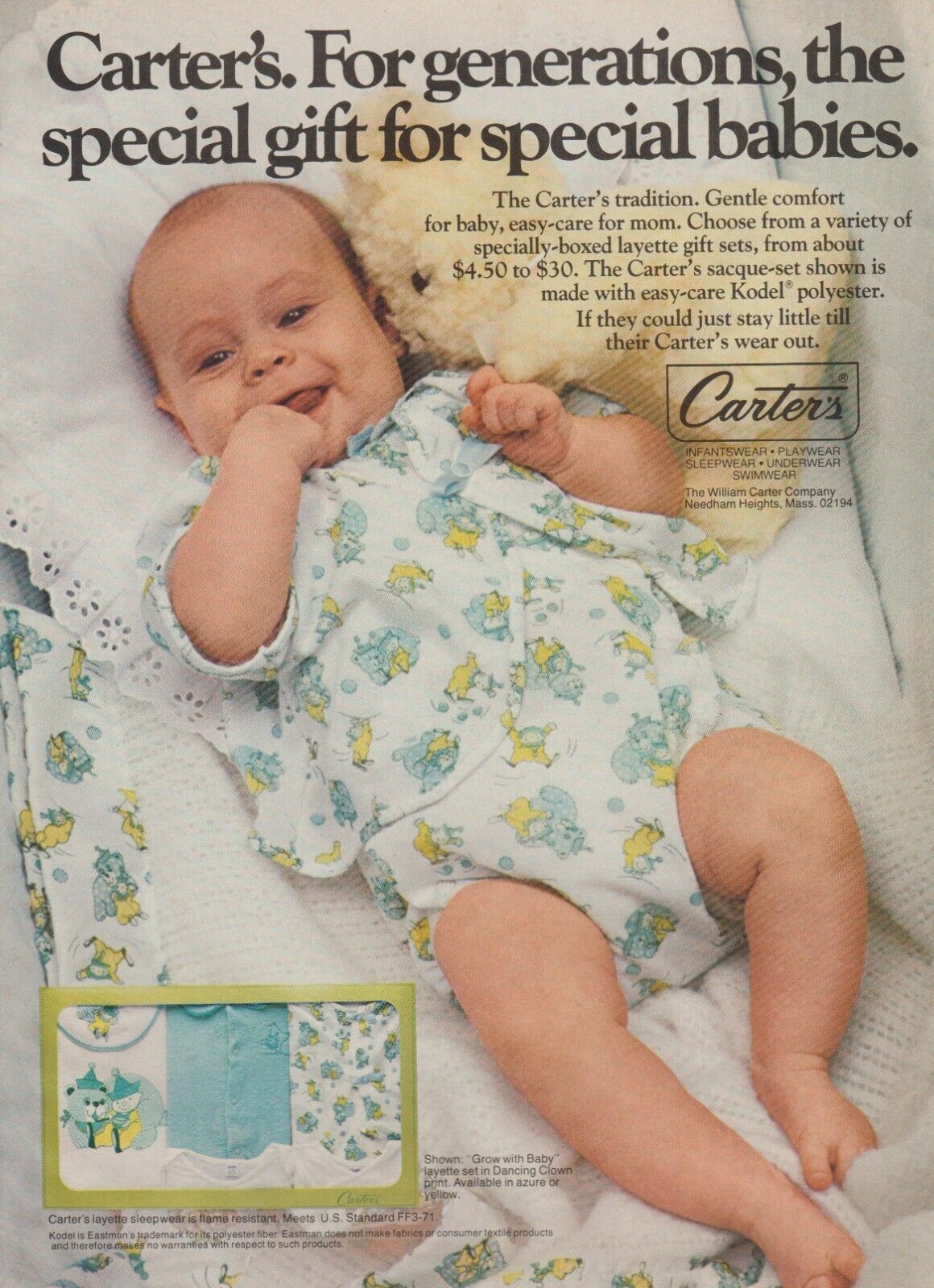 1980 Carter\'s Children\'s Clothing - Happy Baby - Special Babies - Print Ad Photo