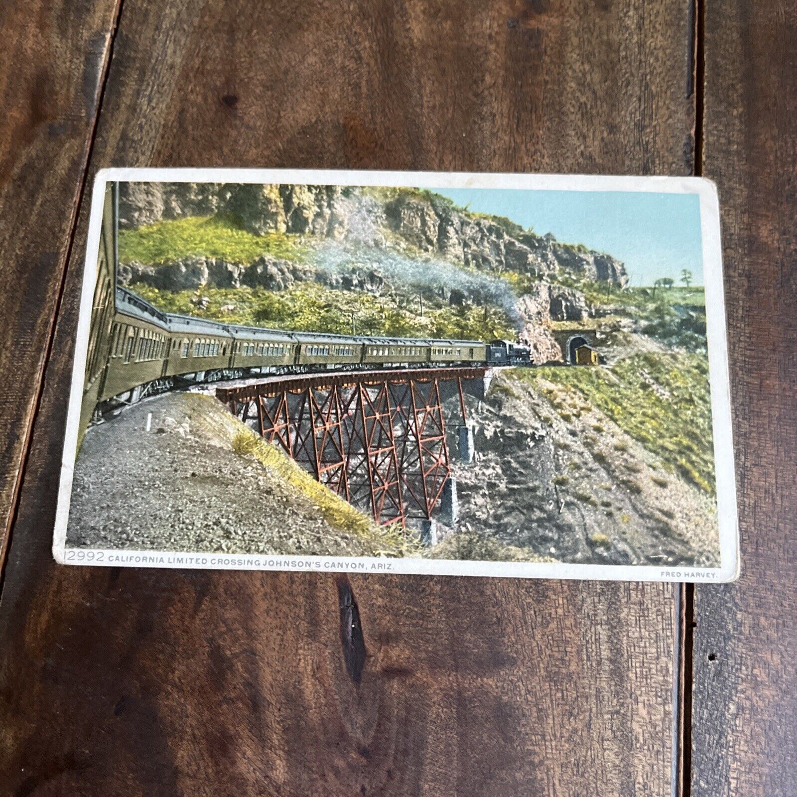 Vintage 1900\'s California Limited Crossing Johnson\'s Canyon AZ Blank Post Card