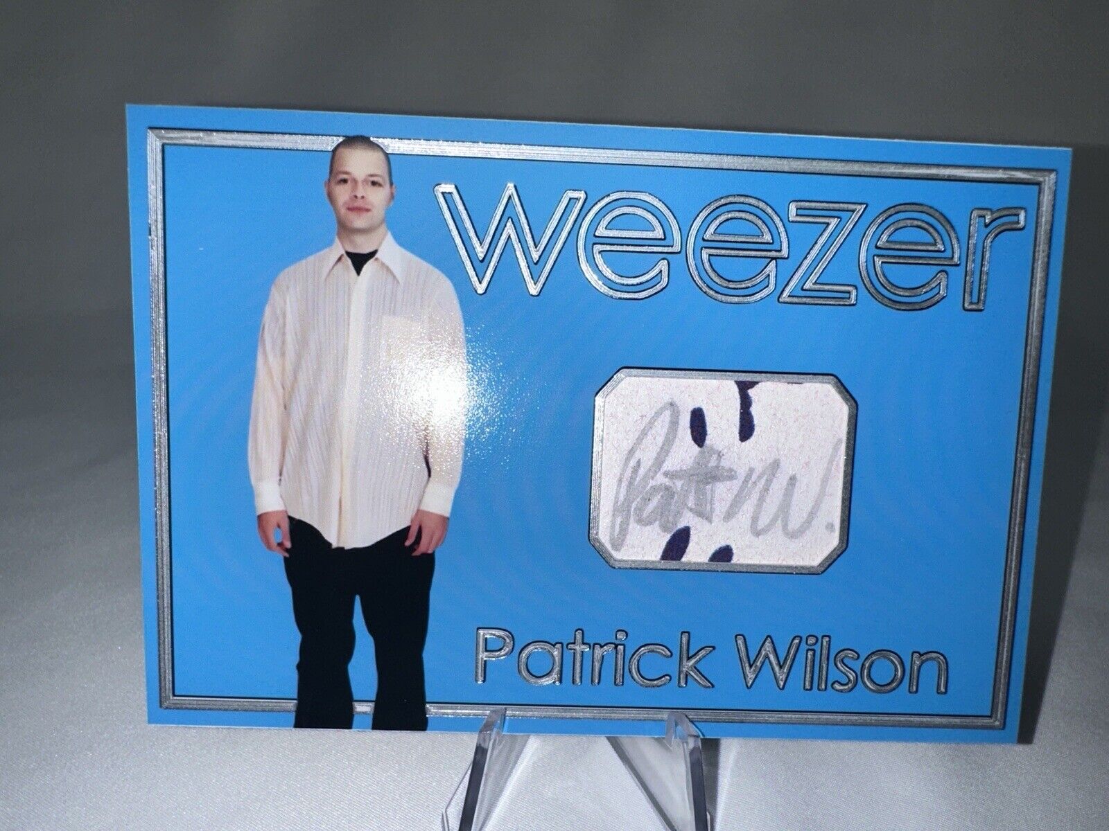 Patrick Wilson Signed Custom Weezer Trading Card - JSA AT70617