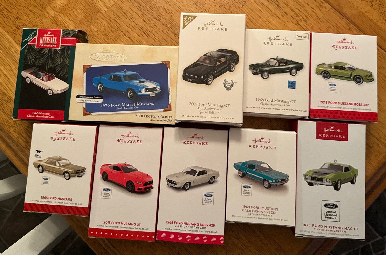 Hallmark Lot of 10 Mustang Series Special Edition Limited Anniversary Mach I GT