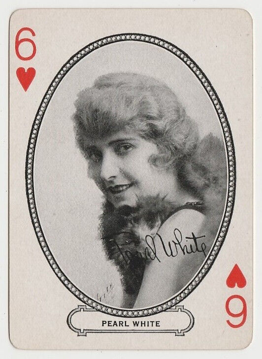 Pearl White circa 1916-20 MJ Moriarty Silent Film Star Playing Card