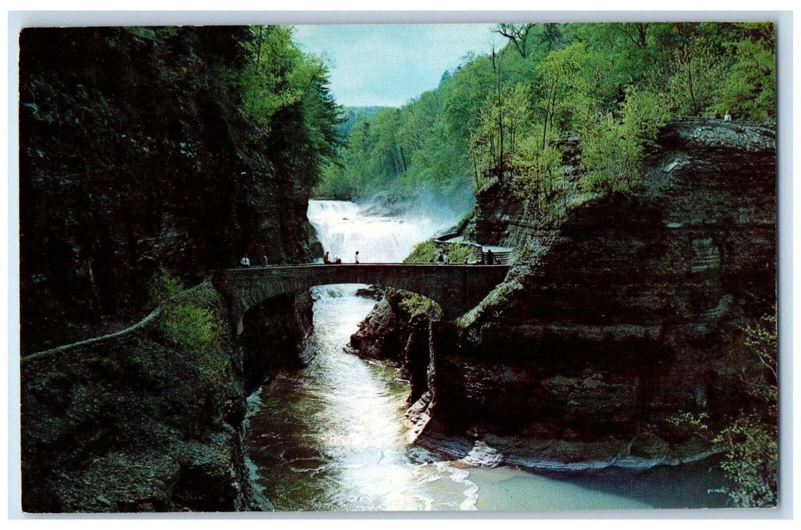 c1960\'s Lower Falls of Genesee River Letchworth State Park Castille NY Postcard