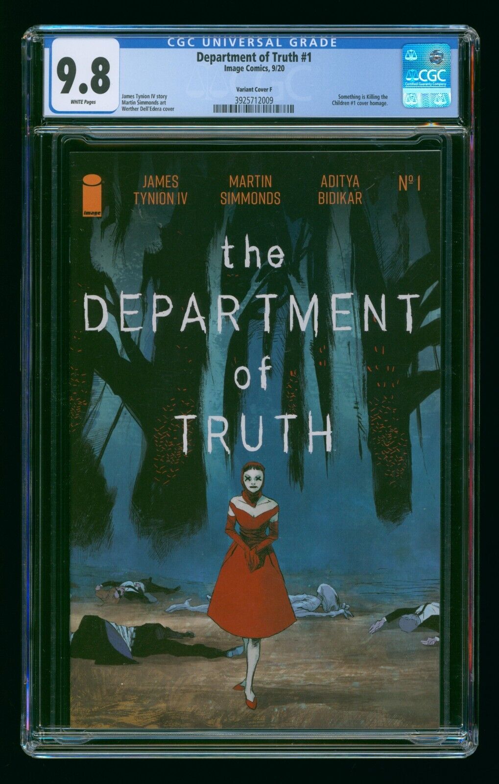 DEPARTMENT OF TRUTH #1 CGC 9.8 SIKTC HOMEAGE VARIANT 1:100 IMAGE