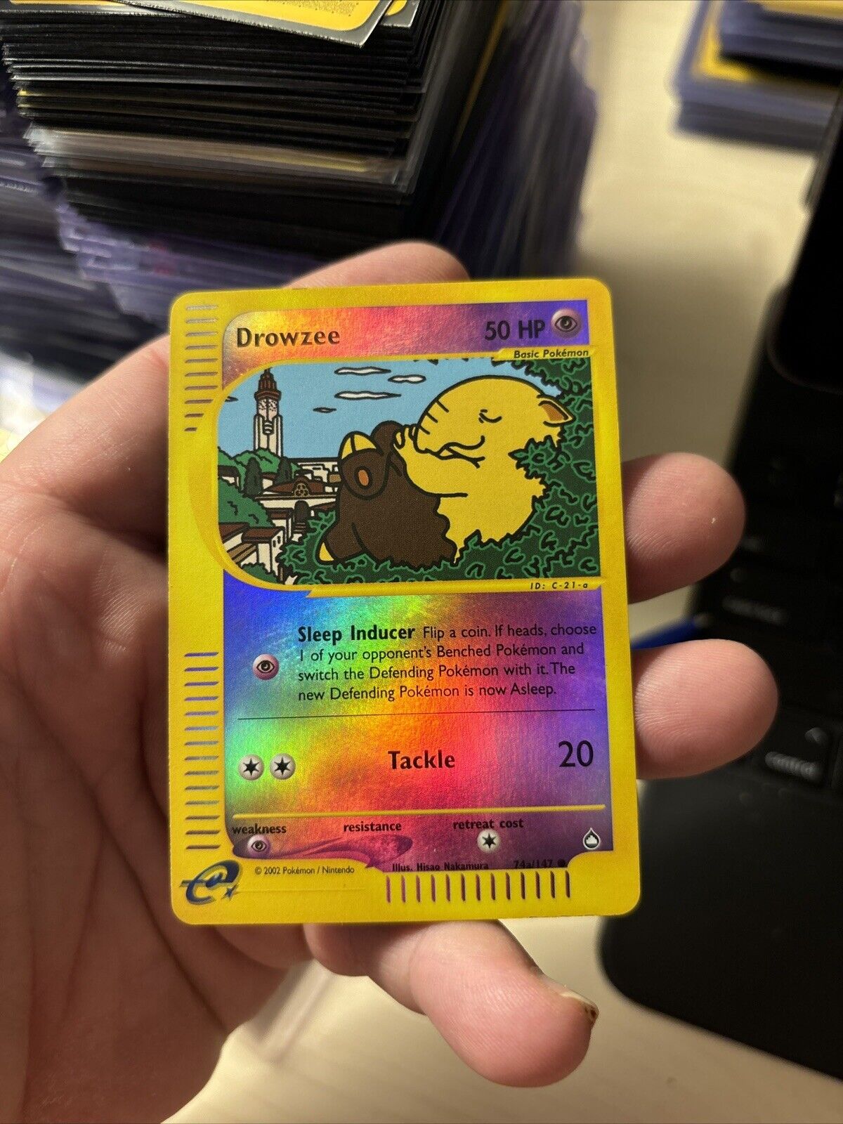 Pokémon Drowzee 74a/147 Aquapolis Reverse Holo Foil TCG Pokemon Card NM-MT