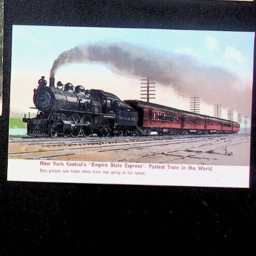 7 antique USA TRAIN post cards lot railroad post cards #91