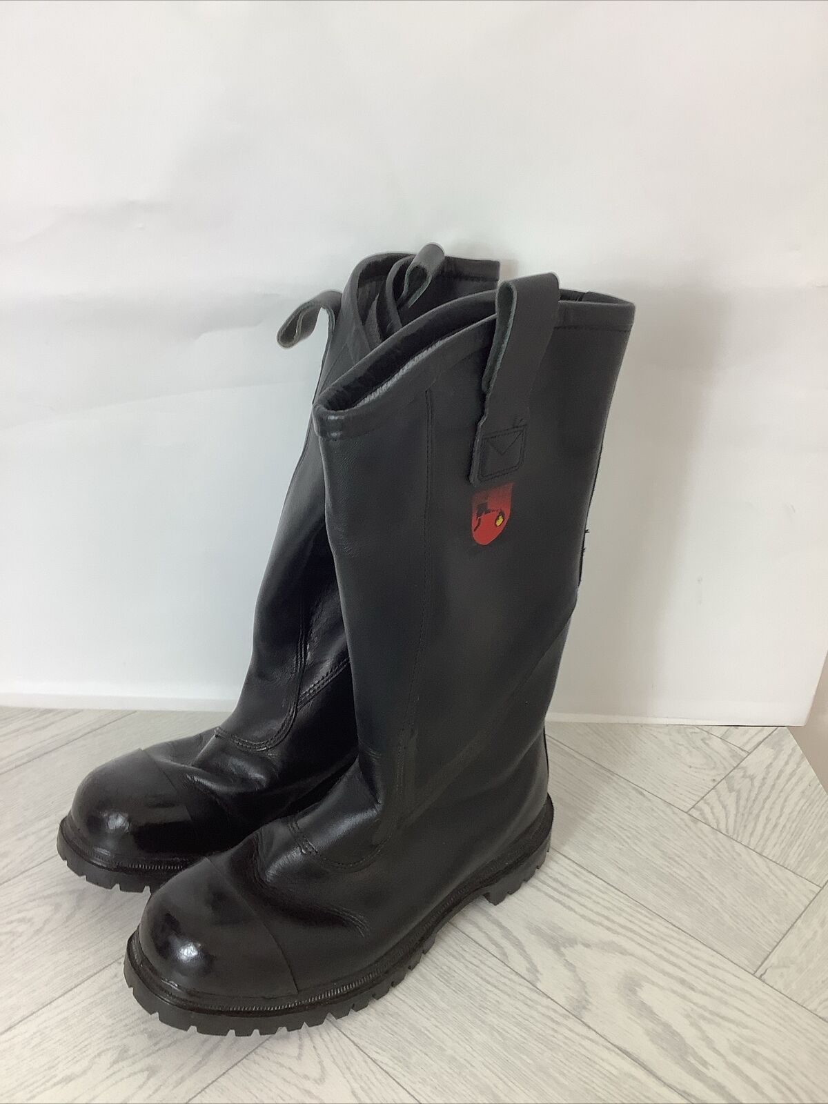 Samson British Firefighter Boots UK7 Black Leather 1996 issue # A