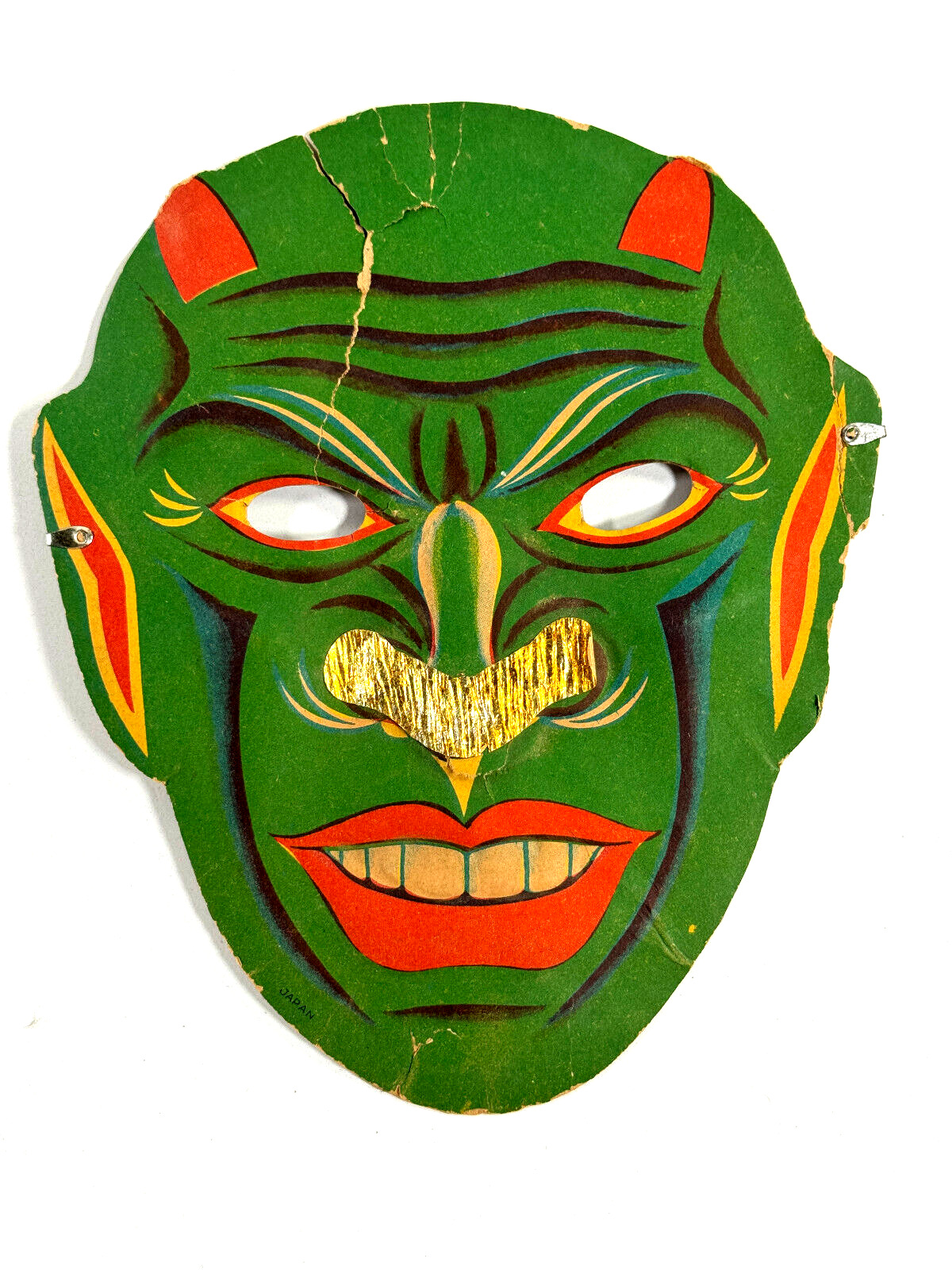 vtg 50's 60's Halloween Mask Demon Devil Monster COOL Made in Japan