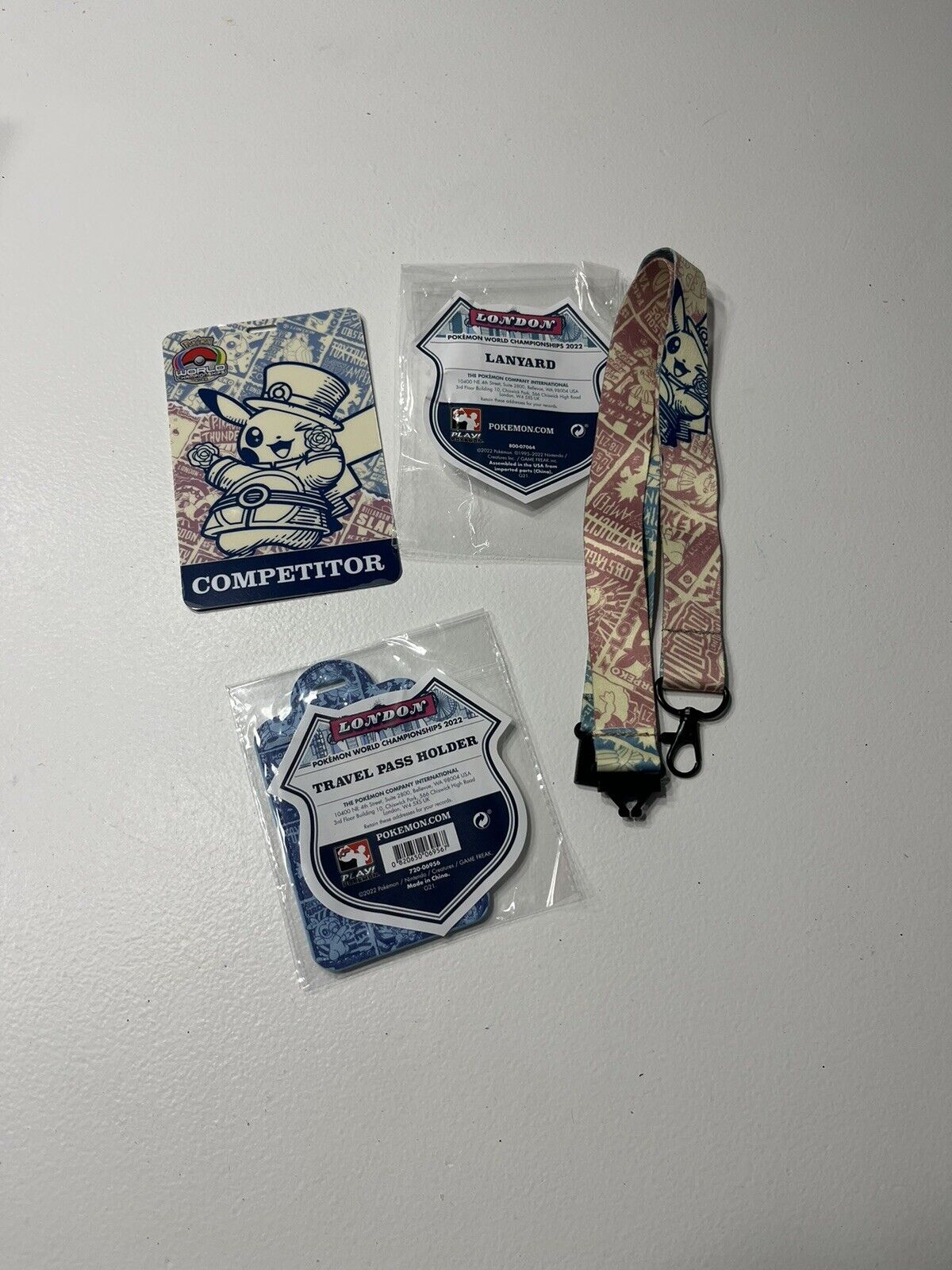 Pokemon‘22 London World Championship Competitor Badge/Lanyard+Travel Pass Holder