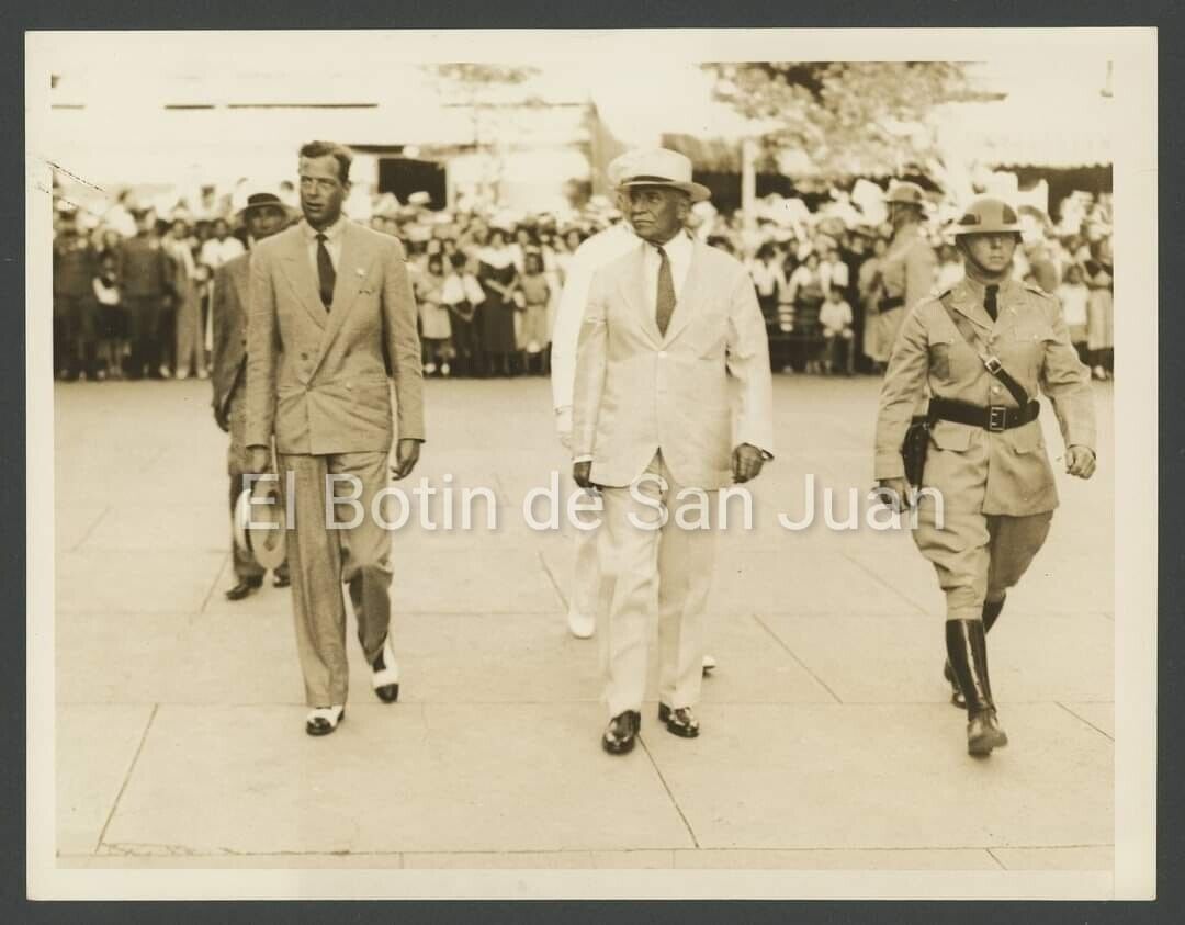VTG PRESS PHOTO / DUKE OF YORK WITH B. WINSHIP GOV. PUERTO RICO ca 1935
