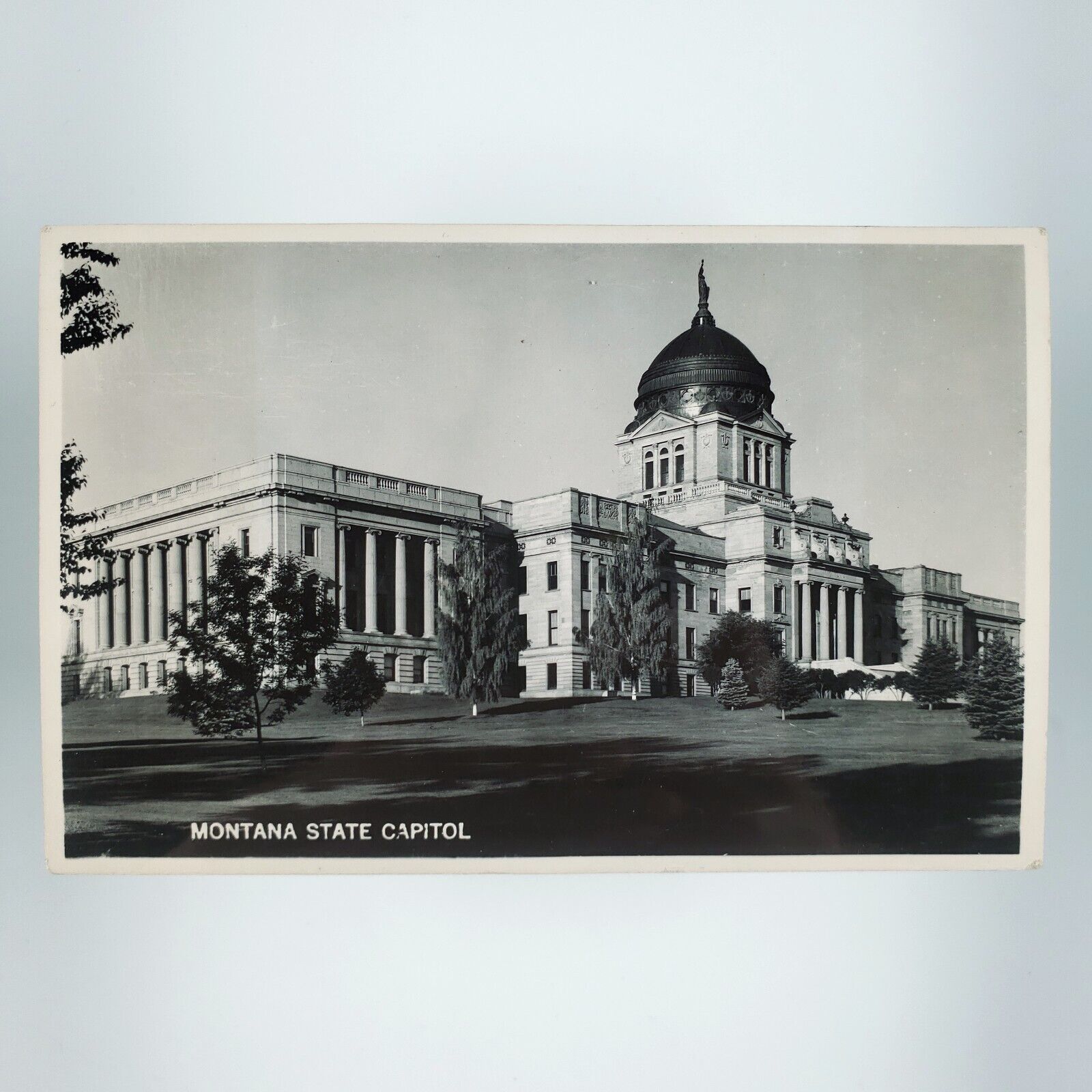 Montana State Capitol Building RPPC Postcard 1950s Helena Real Photo Art MT H632