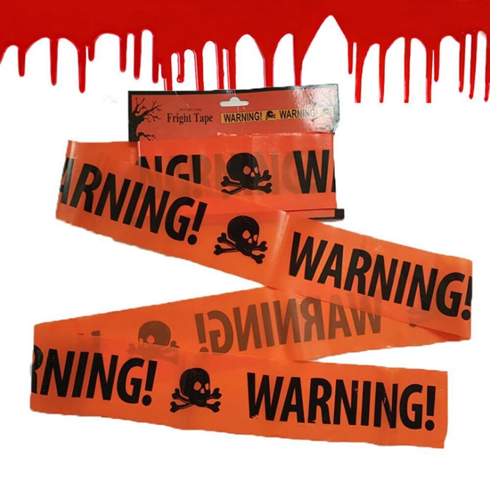6M/20FT Halloween Caution Tapes,Halloween Warning Tape,Halloween Party Haunte...