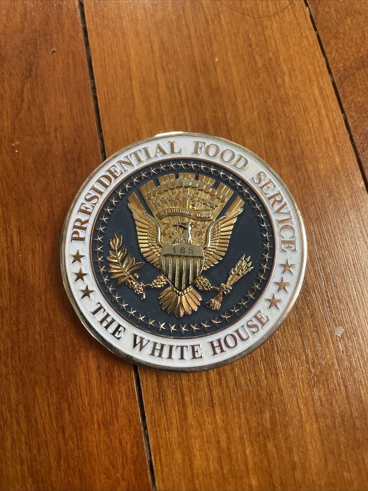 Authentic White House Navy Chief Coin Serial #185 Presidential Food Service