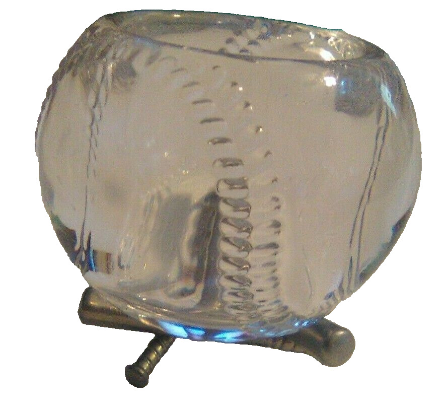 Partylite Baseball Tealight Votive Candle Holder With Stand