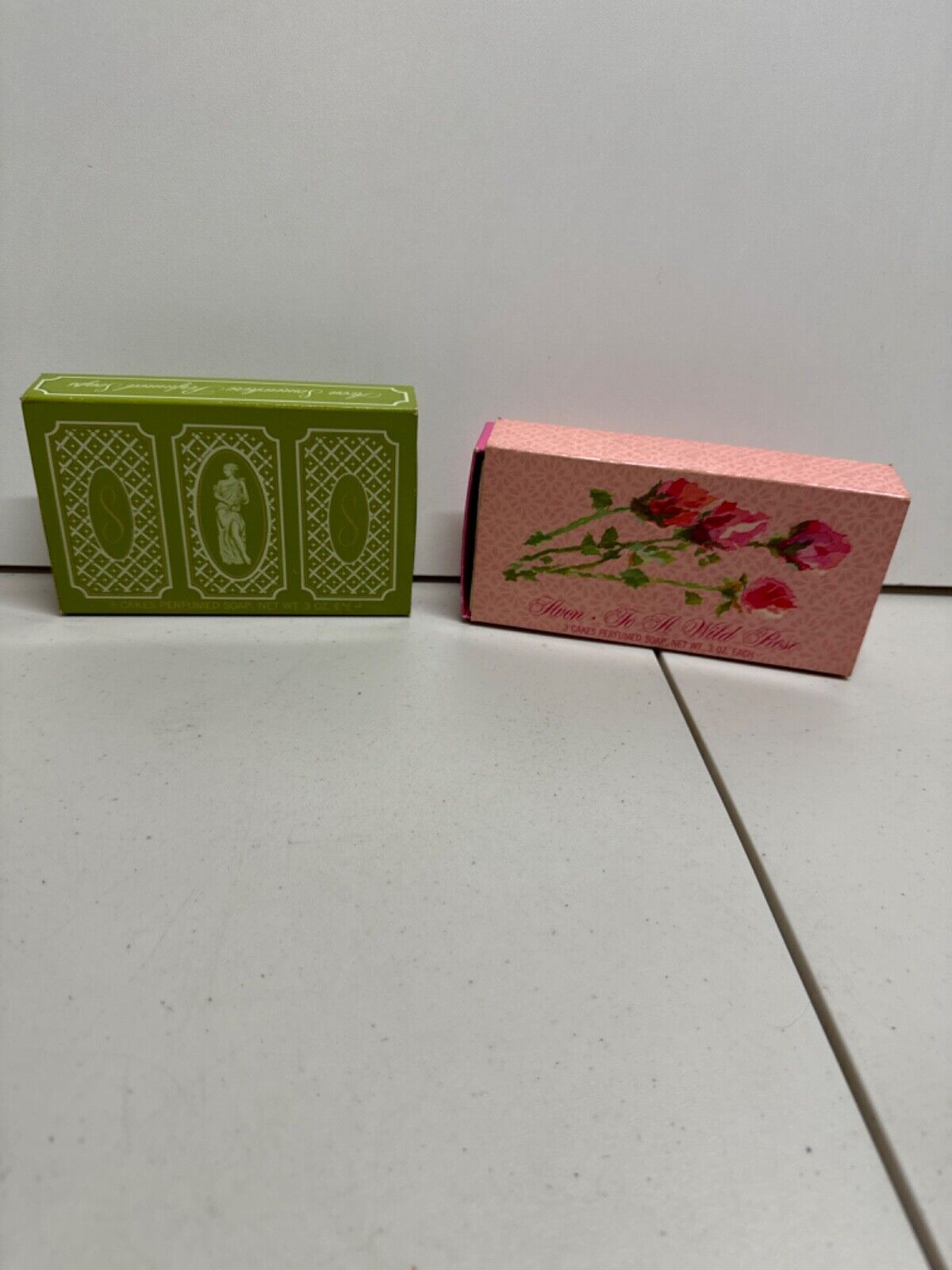 vtg Avon Perfumed Soaps-Somewhere and To A Wild Rose
