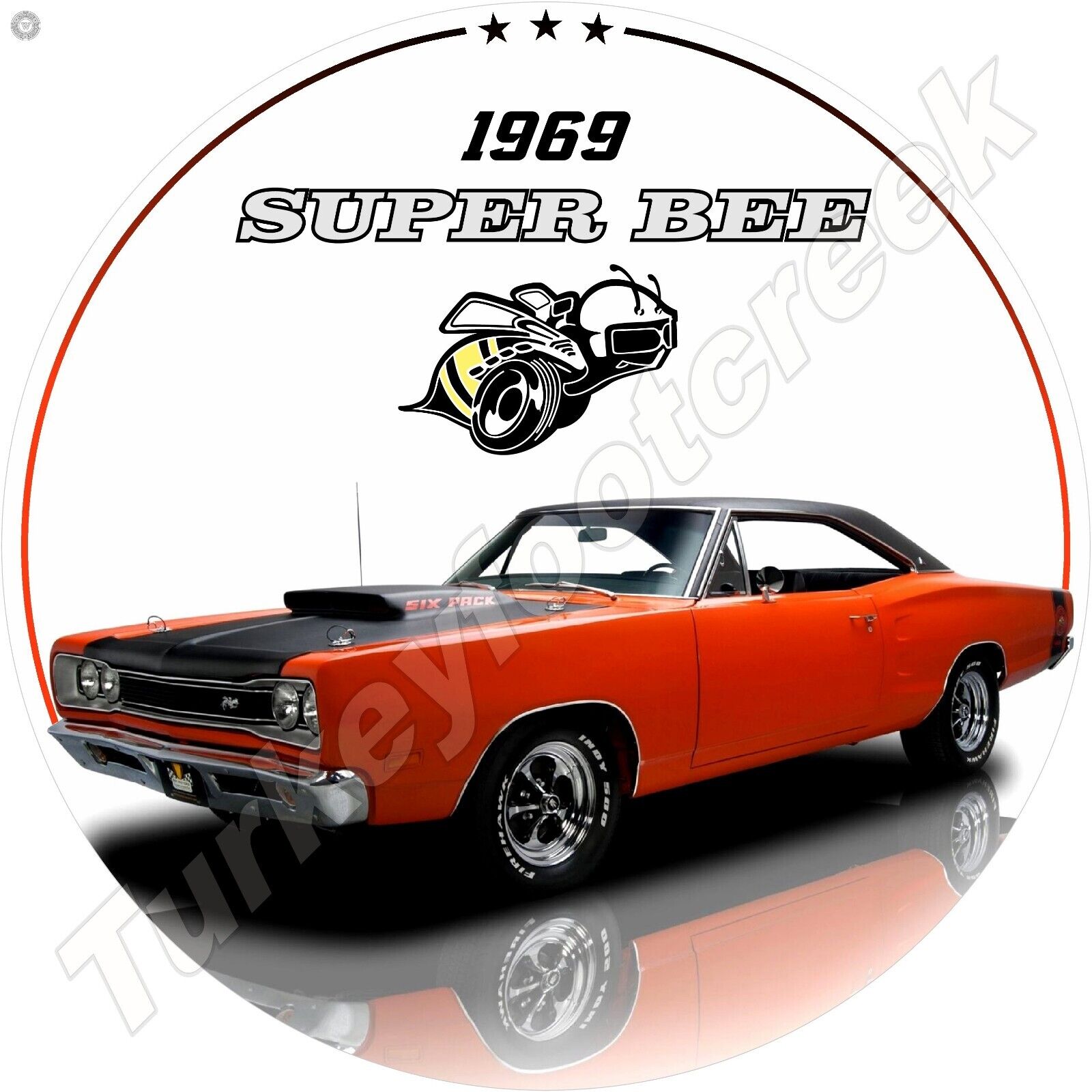 1969 Super Bee 11.75in ROUND METAL SIGN