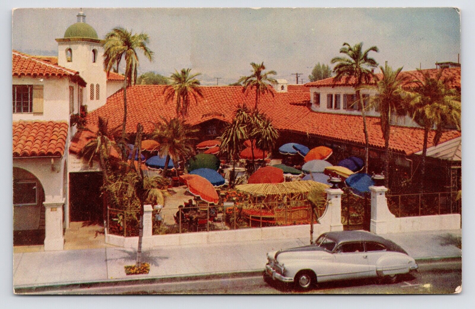 c1950s~Santa Barbara California CA~Fremont Restaurant~Buick Super~VTG Postcard
