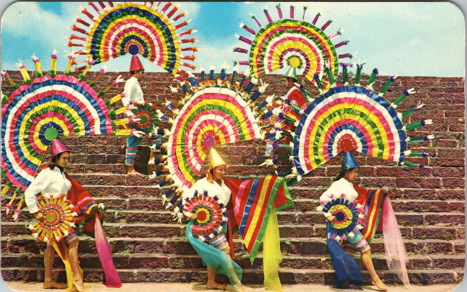 Puebla Puebla-Mexico, Quetzal Dance, Vintage Postcard