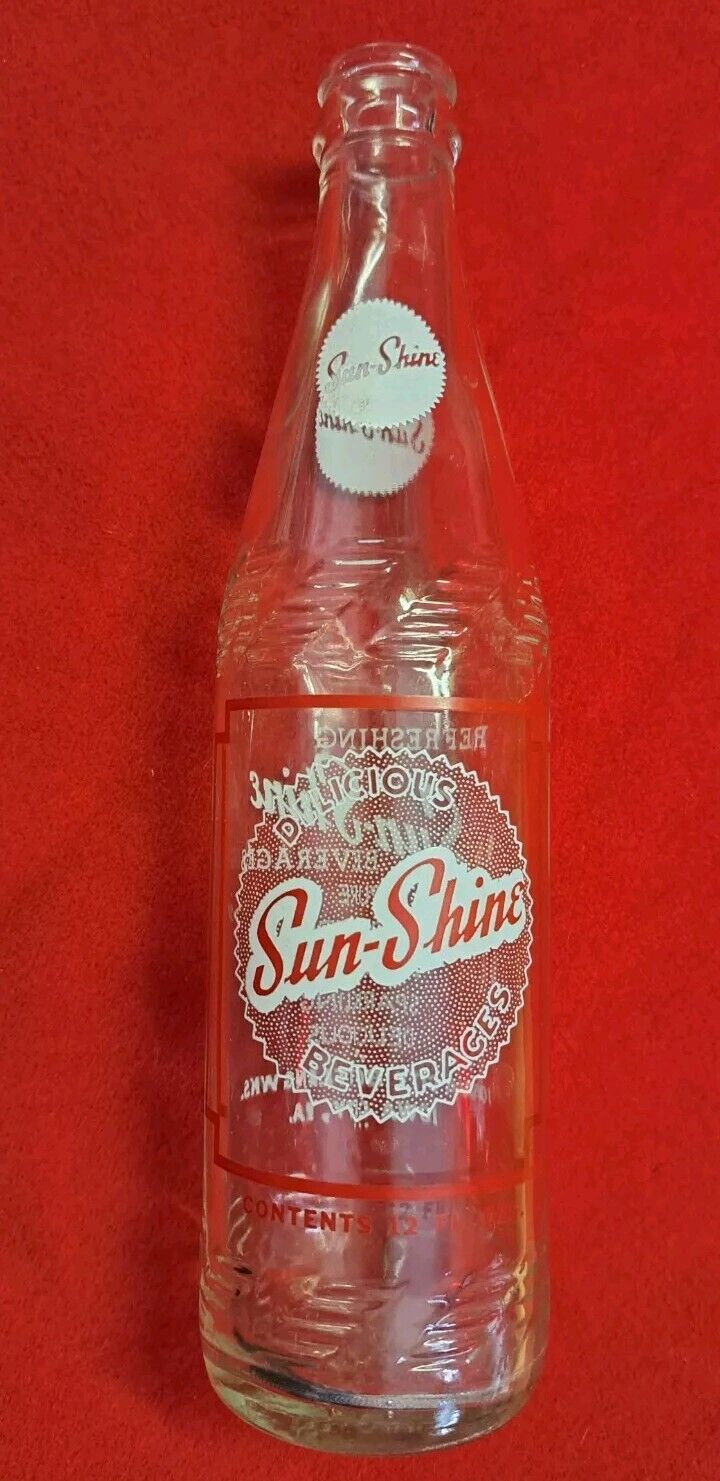 Sun-Shine Iowa City Bottling Works,  Iowa City, IA Antique 2 color soda bottle