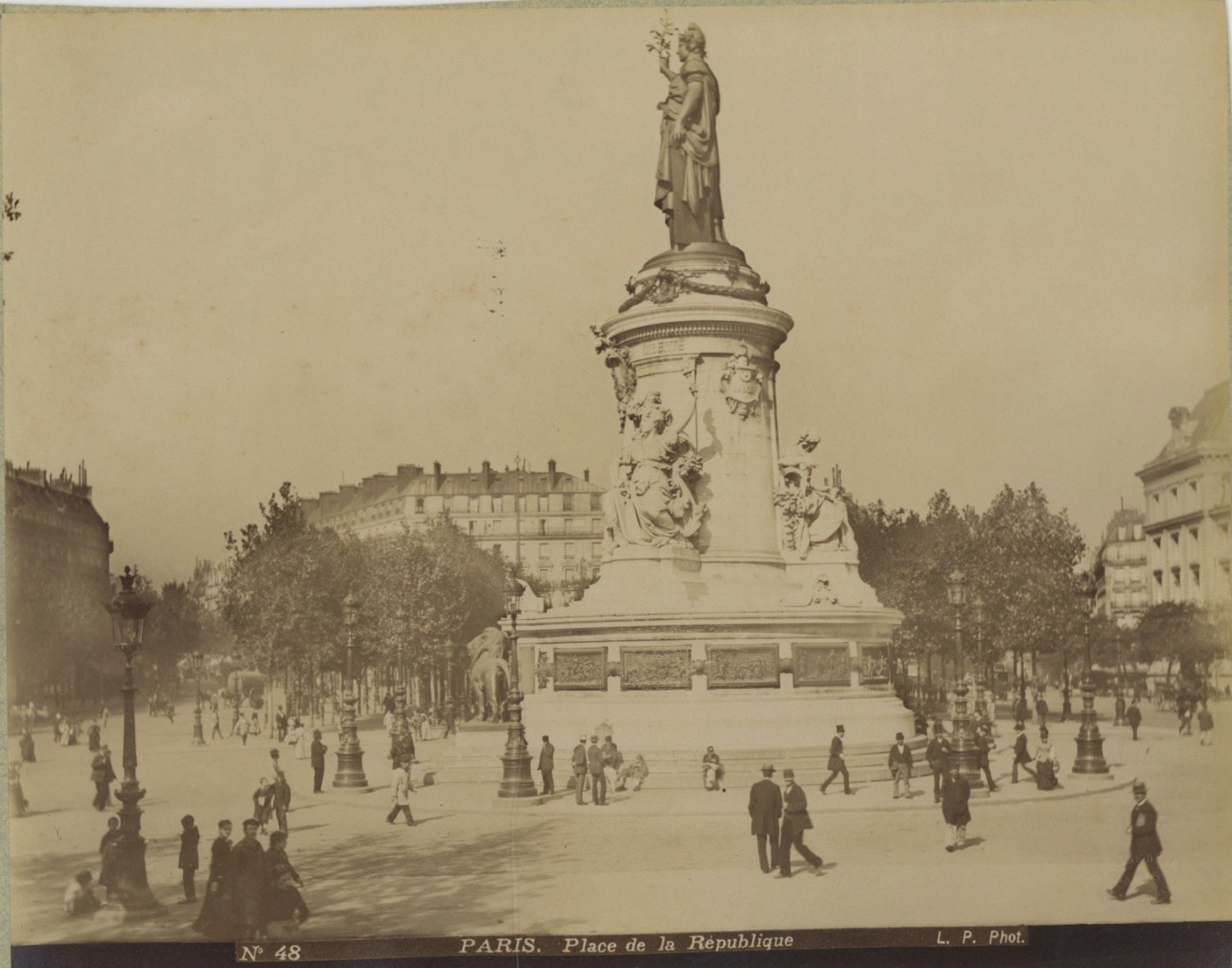 L.P., France, Paris, Place de la République Vintage Albu Print