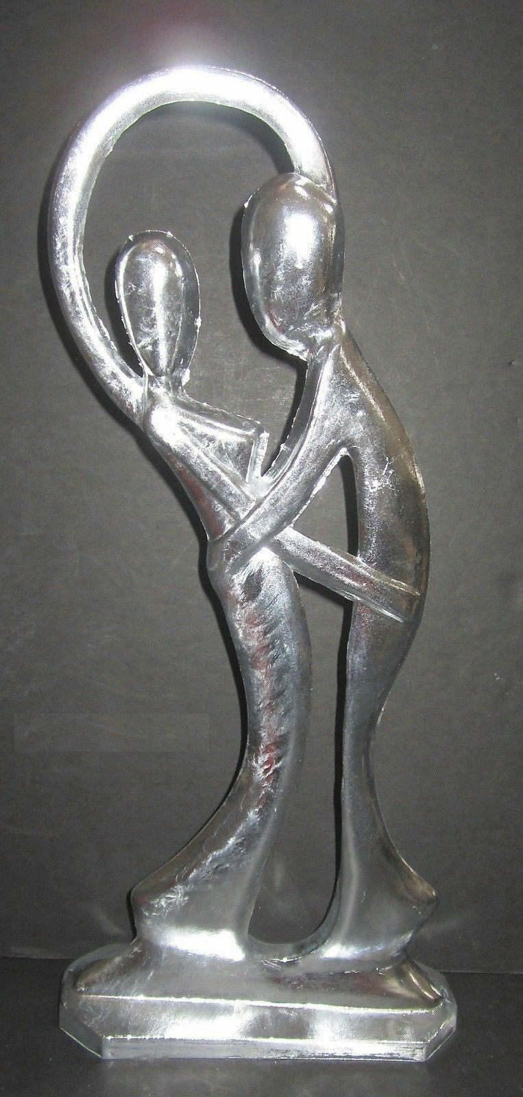 Frankart style art deco dancing couple figurine un-finished aluminum casting USA