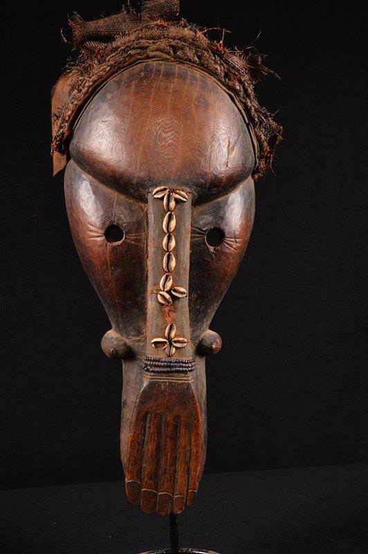 17504 Large African Authentic Ligbi Mask Ivory Coast
