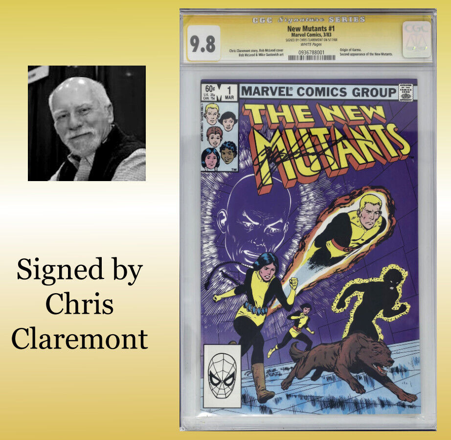 New Mutants #1 Signed by Chris Claremont CGC 9.8 1st Issue (Old CGC Holder)
