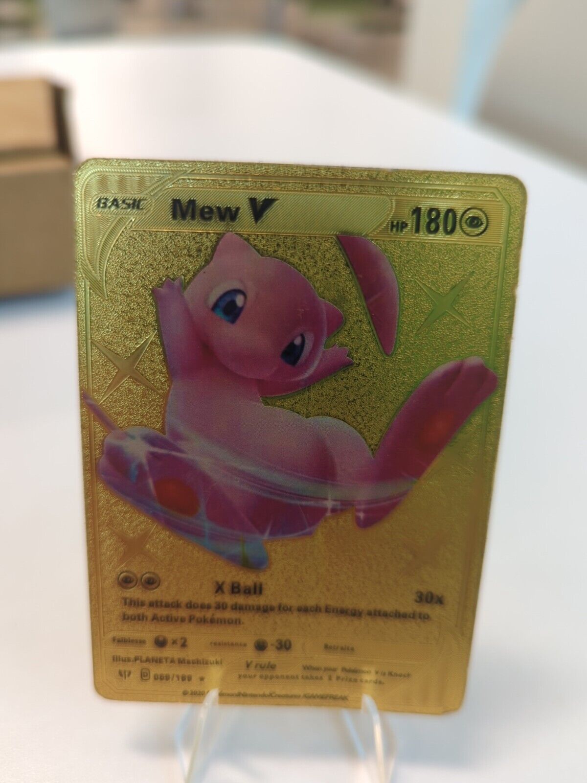 2020 Pokemon Mew, V X BALL GOLD CARD #069/189, 