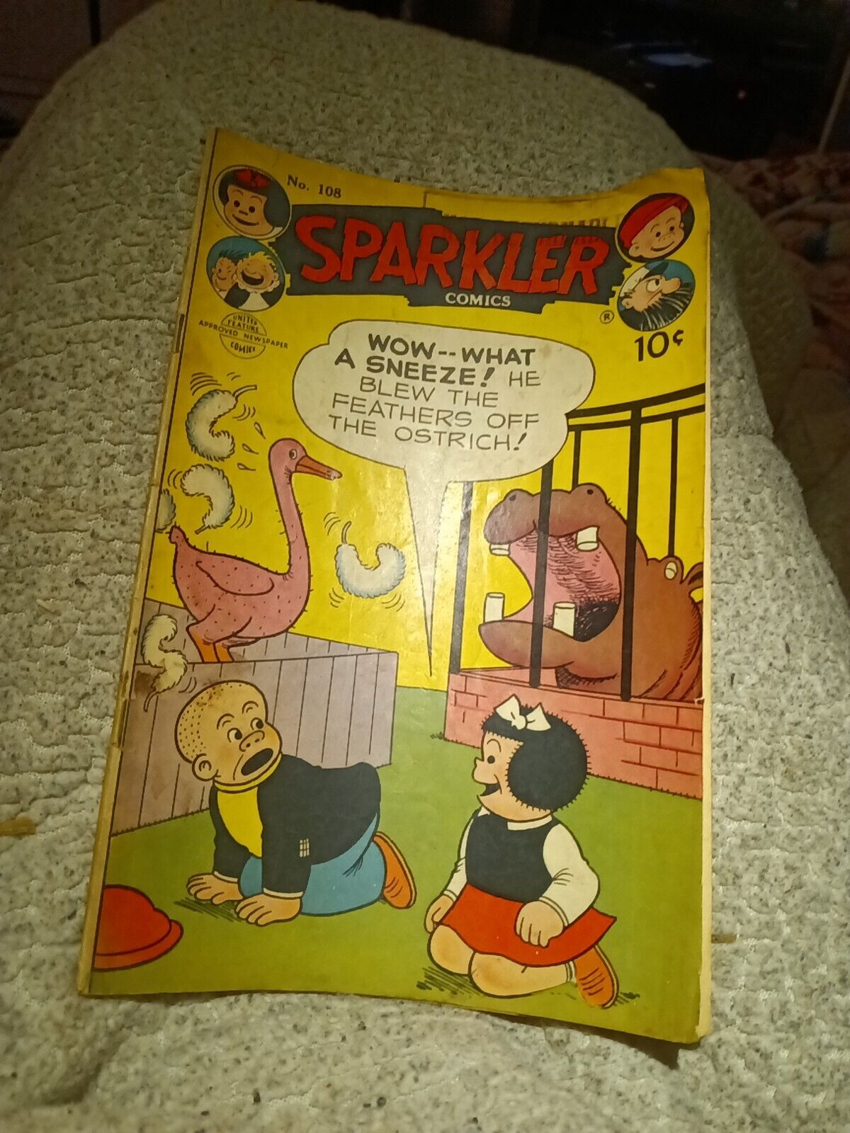 Sparkler Comics 108 United Features 1952 Golden Age Nancy And Sluggo toth art