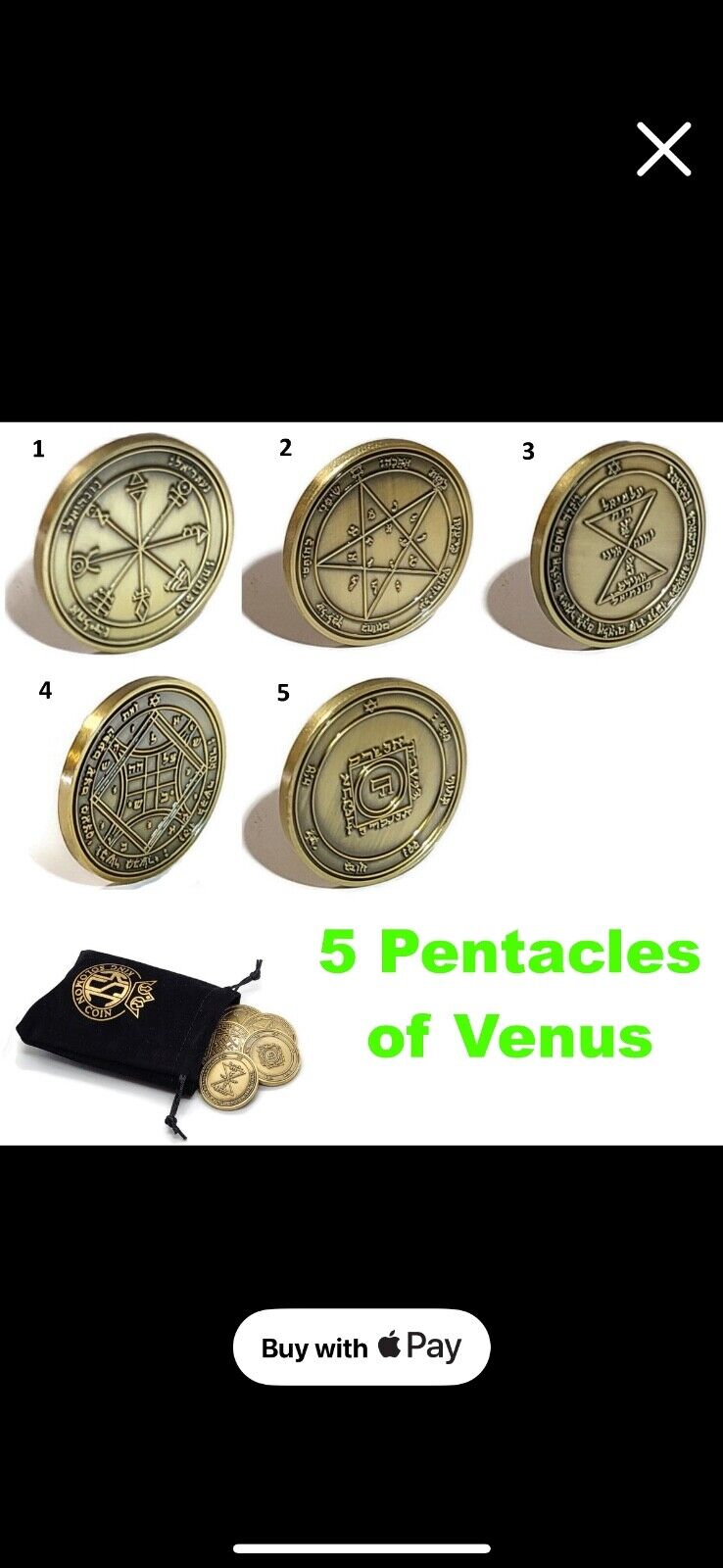 44 Seals of Solomon Brass size of half a dollar lin original packaging 