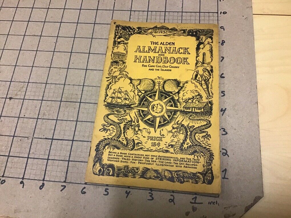 Vintage original -- 1932 the ALDEN Almanack & Handbook - CAPE COD, OLD COLONY 
