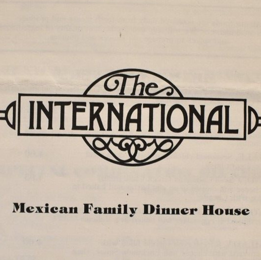 1980s The International Mexican Dinner House Restaurant Menu Springfield Oregon