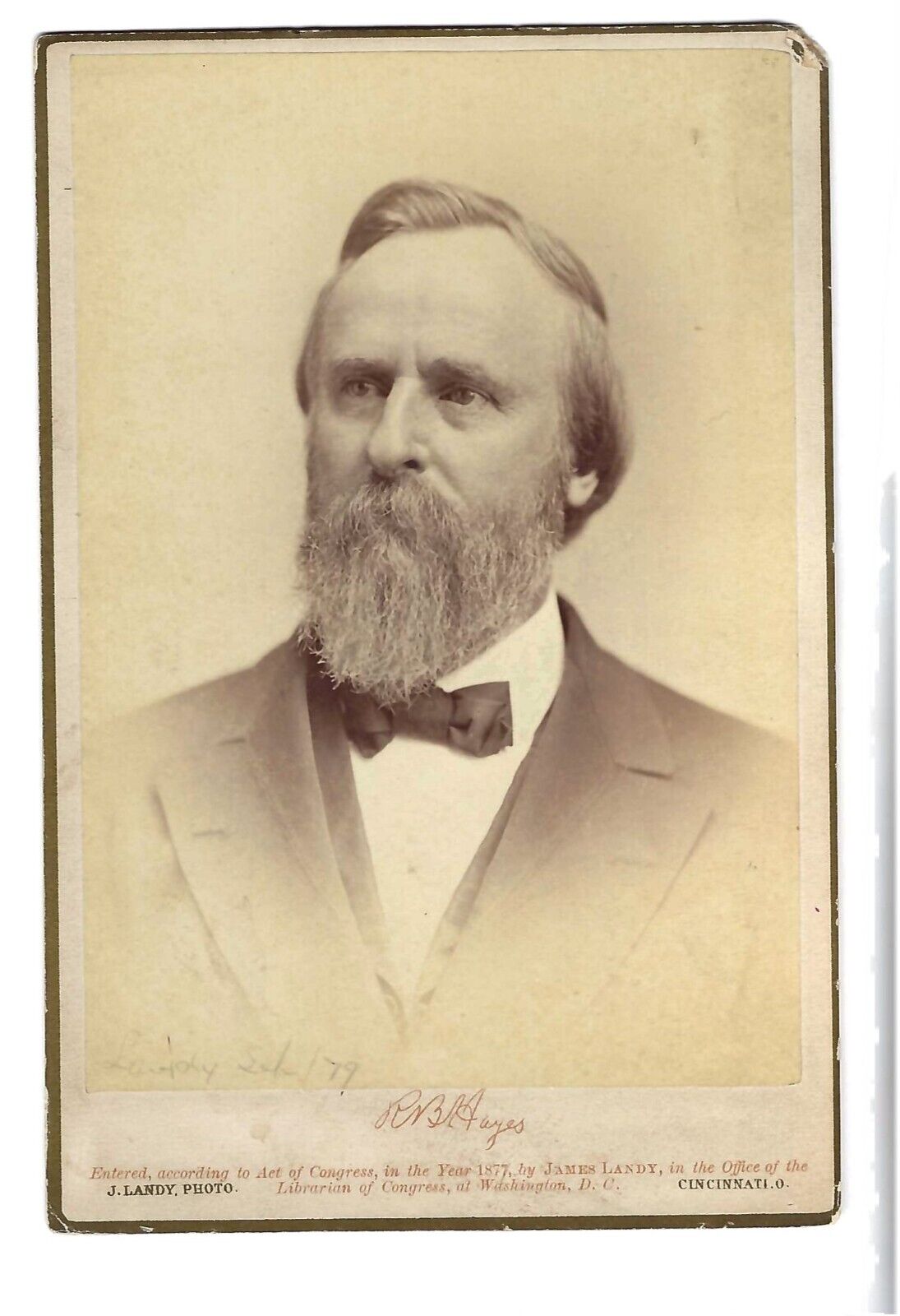 CC of President Rutherford B Hayes, Colonel 23rd Ohio Vols