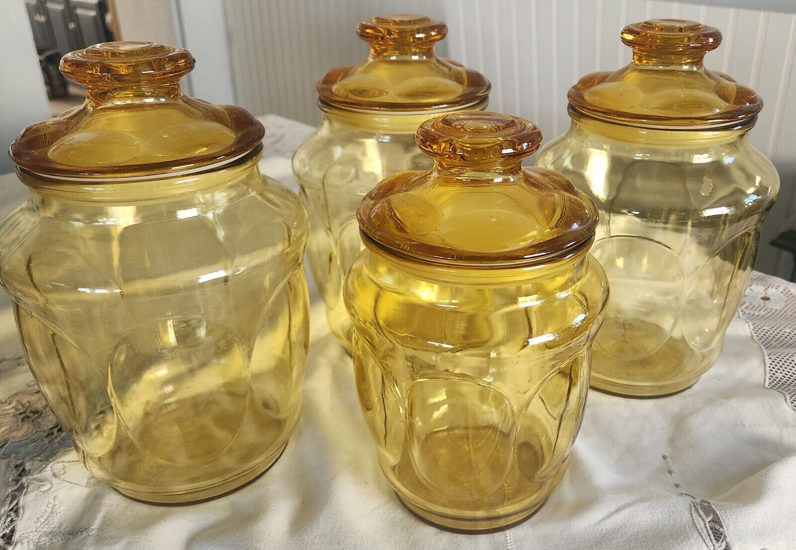 LE Smith amber canister Set Of 4