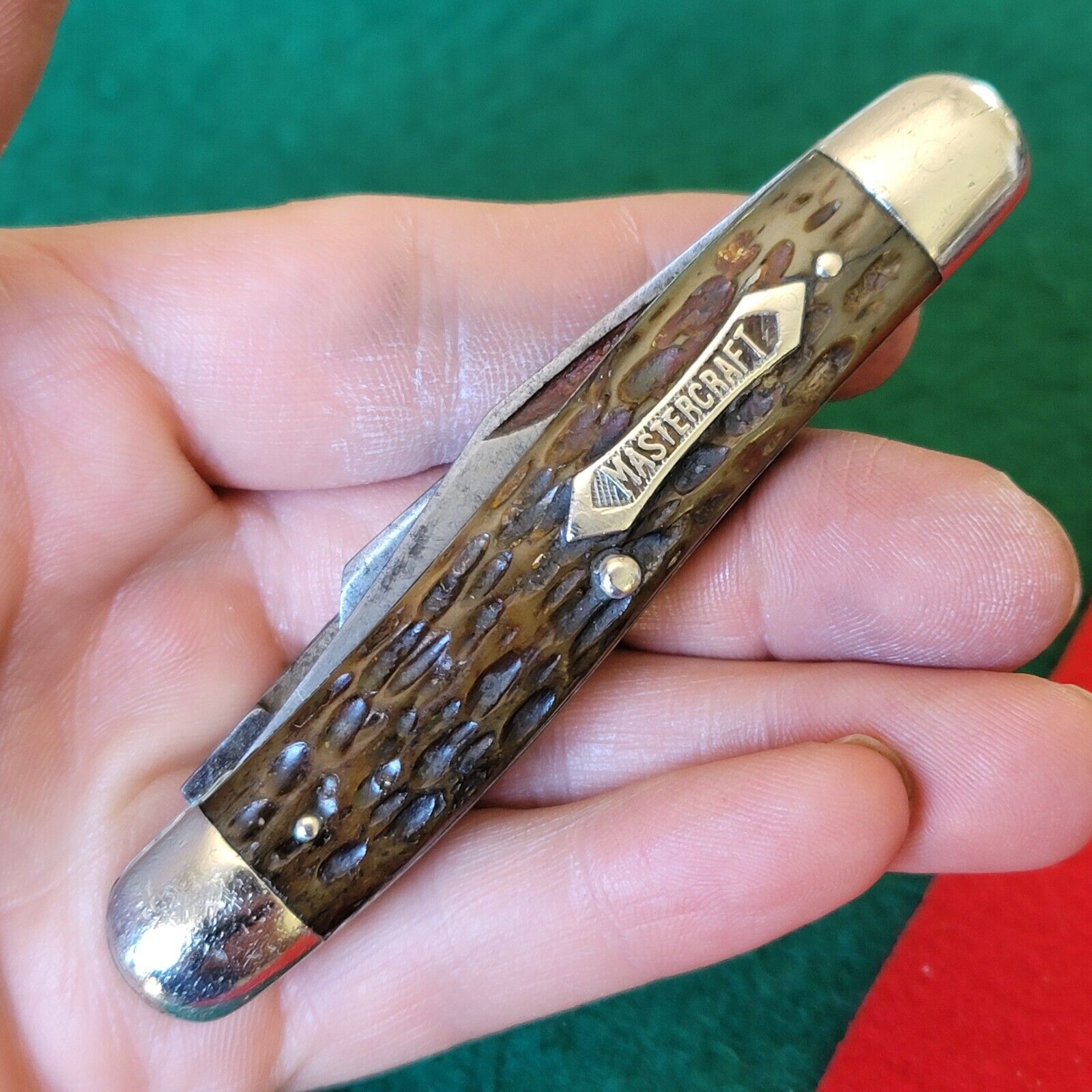 Old Vintage Antique Robeson Shuredge Mastercraft Stockman Pocket Knife