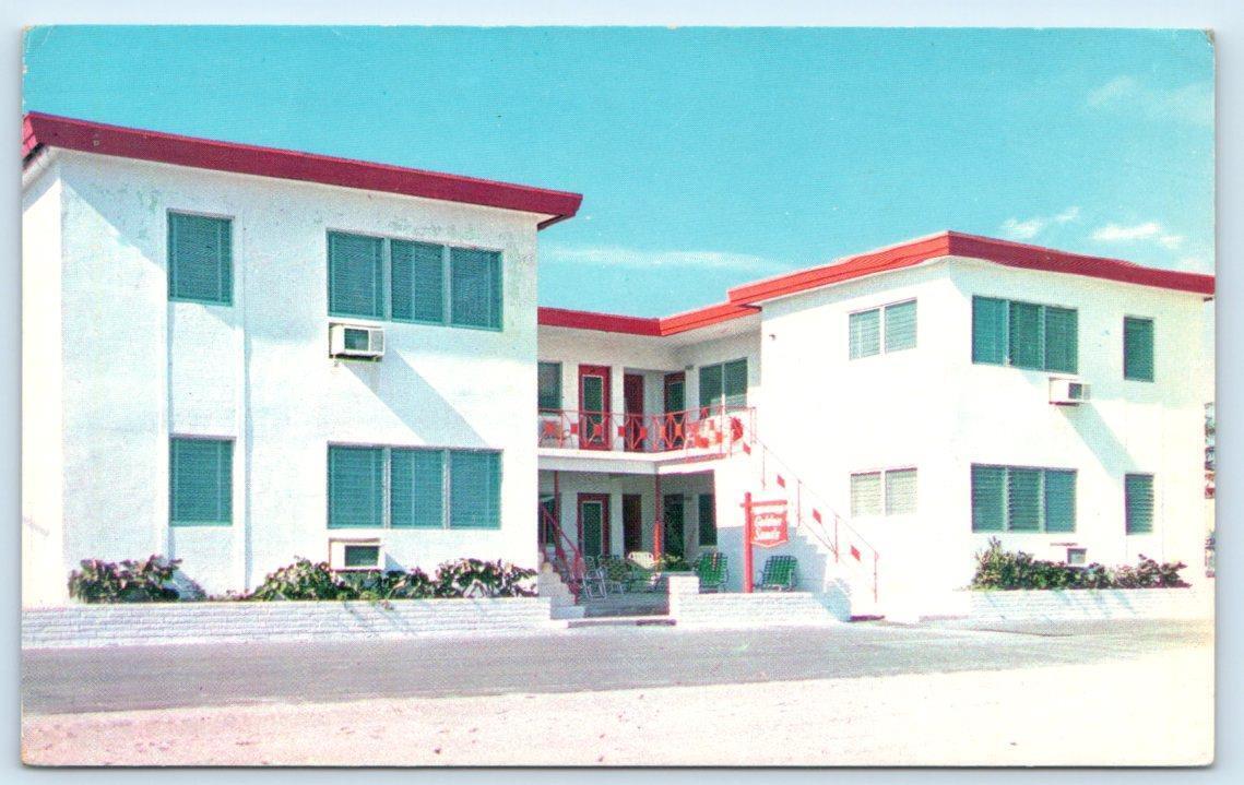 HOLLYWOOD BEACH, Florida FL ~ Roadside GOLDEN SANDS MOTEL c1950s-60s Postcard
