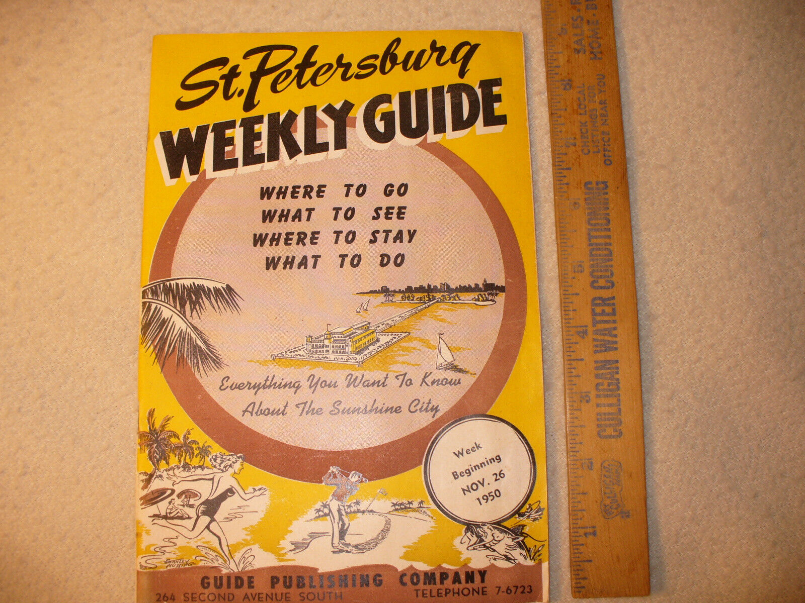 1950\'s St. Petersburg Florida Souvenir Magazine Local Attractions 22 pages