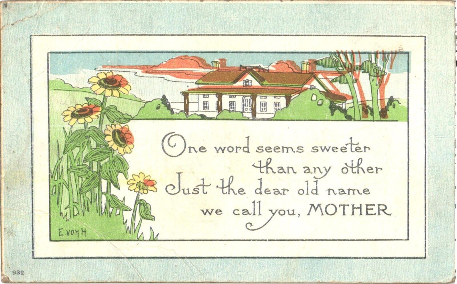 One Word Seems Sweeter Than Any Other, Just The Dear Old Name, We Call Postcard
