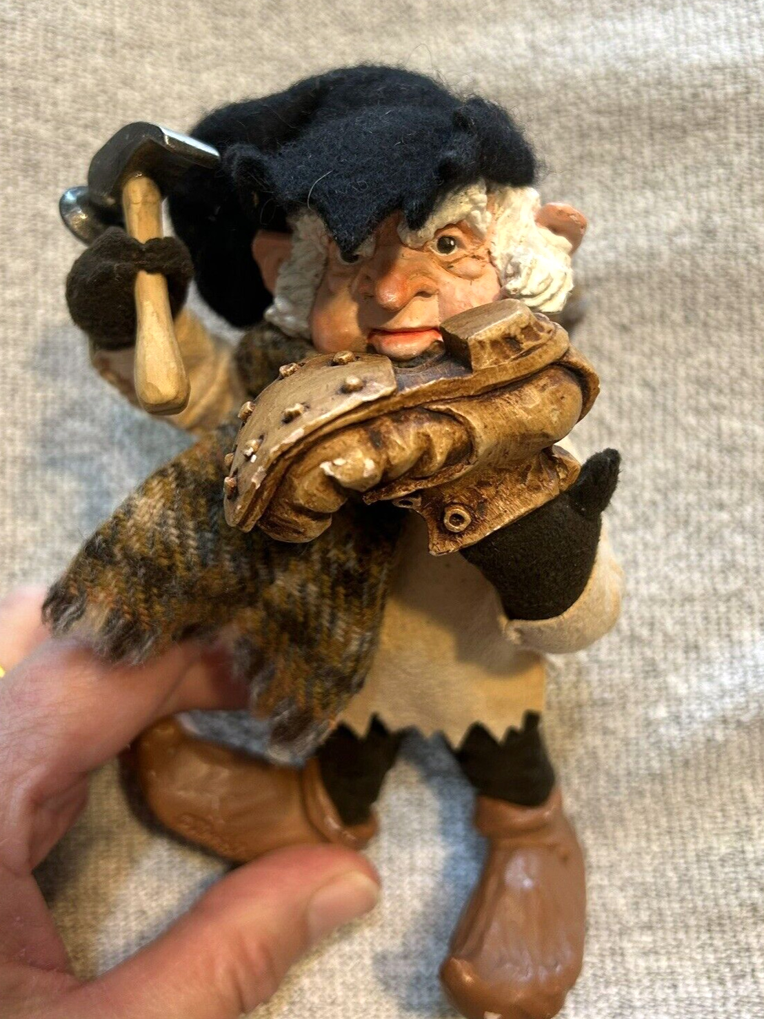 Vintage 1985 Gruf A Nuf Simpich Elf Handmade Figurine Doll (SH)