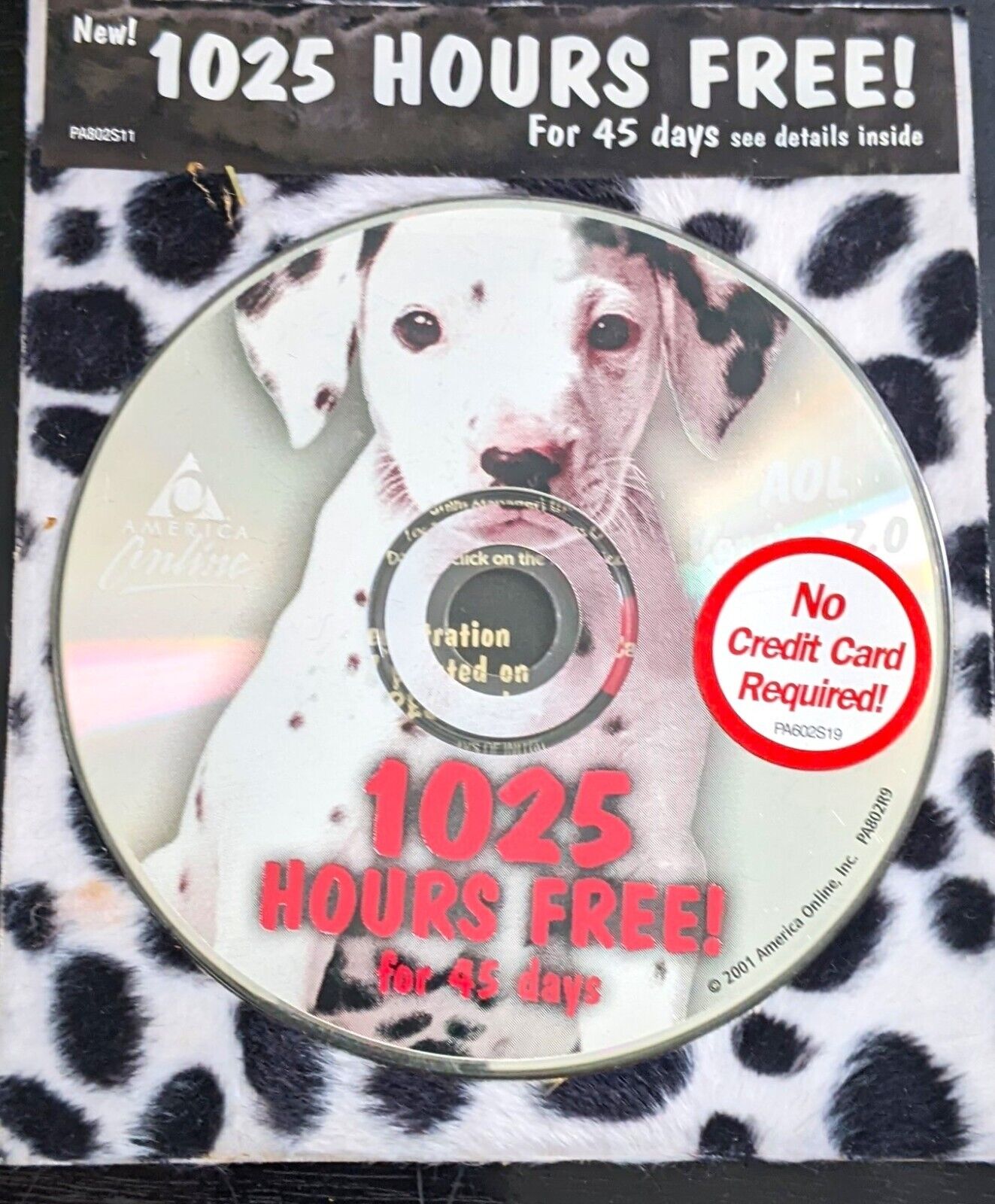 DALMATIAN America Online Collectible / Install Disc, AOL CD v7.0