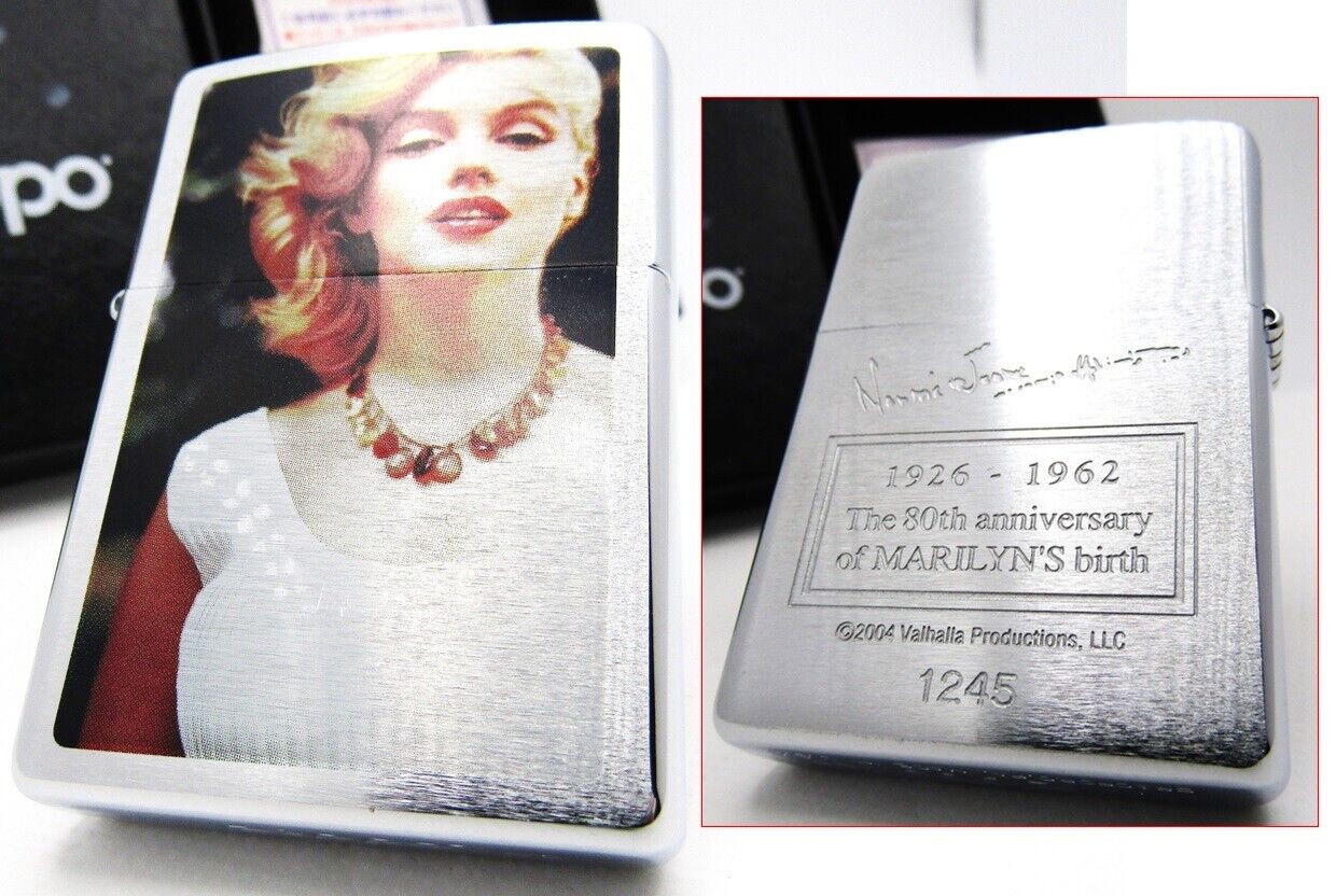 Marilyn Monroe 80th Anniversary Limited Zippo 2005 Unfired Rare