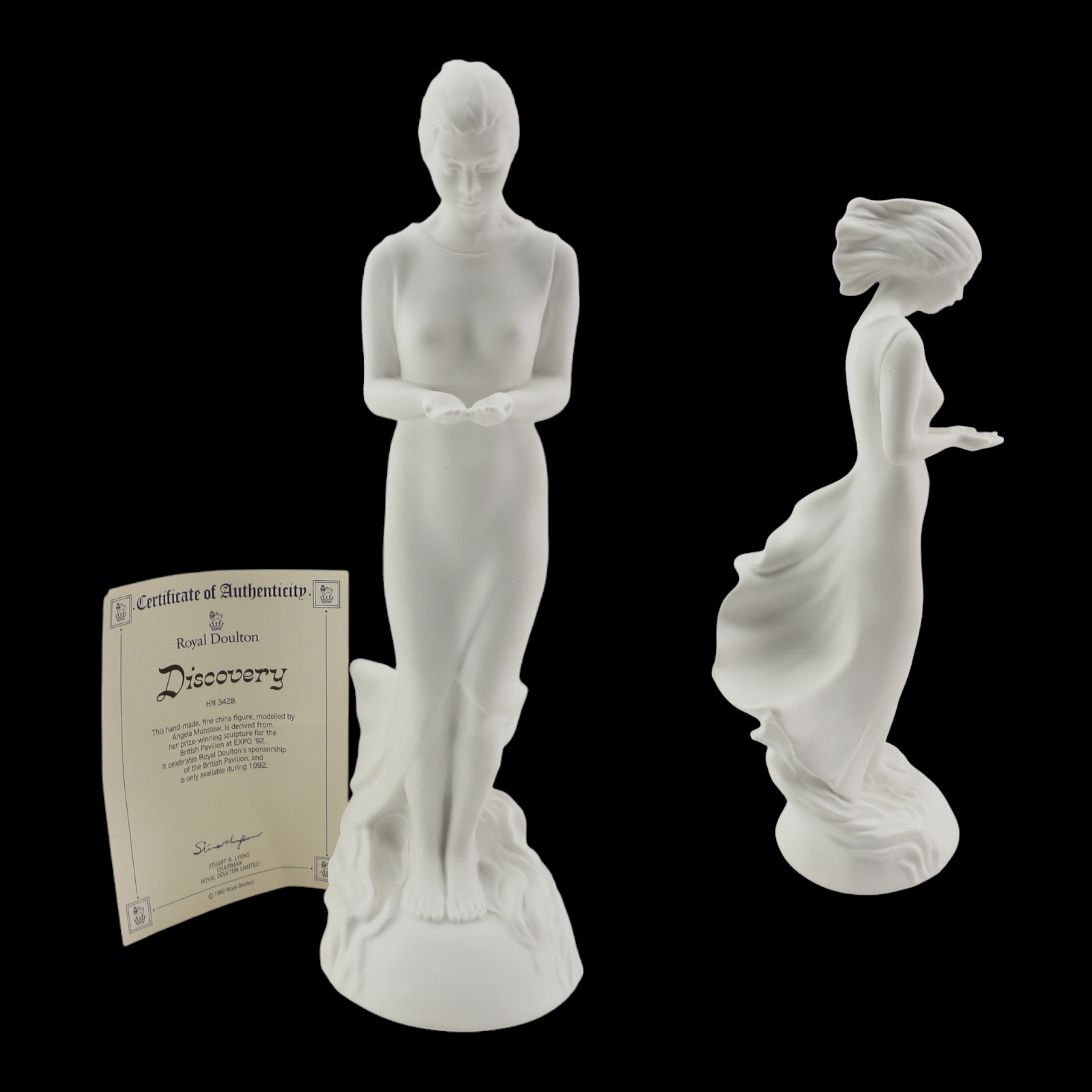 VTG Royal Doulton Discovery HN 3428 w/ COA  Porcelain Figurine 1992