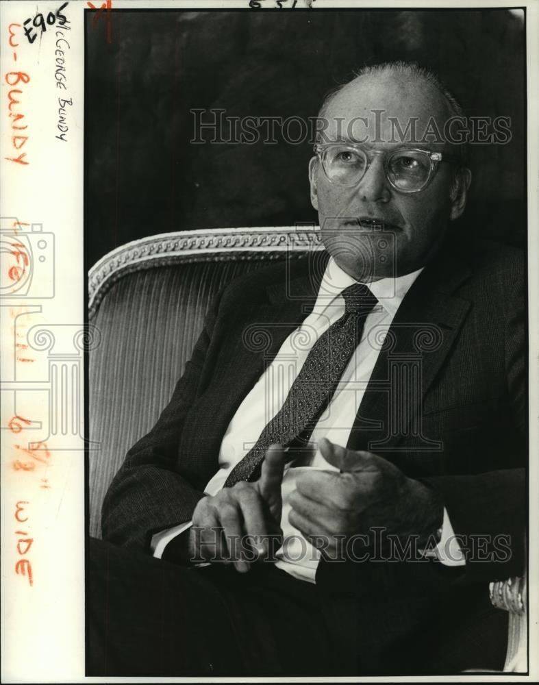 1982 Press Photo Former National Security Adviser McGeorge Bundy - noa49982