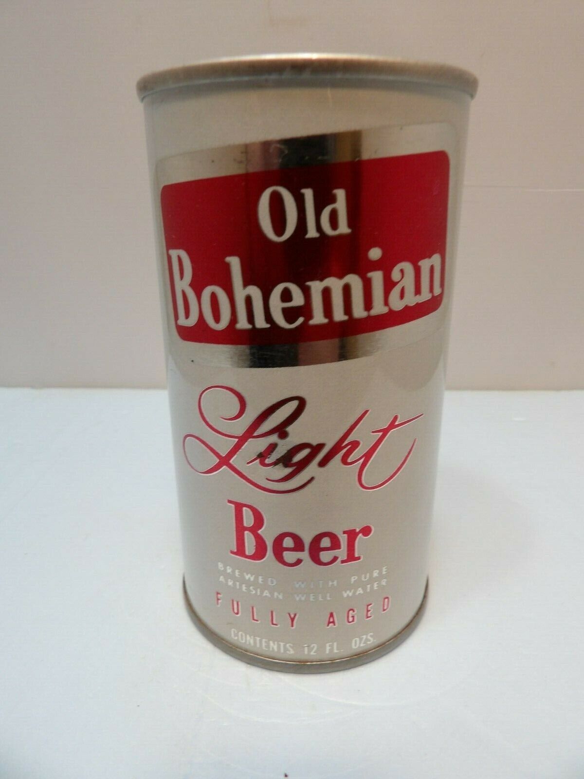 OLD BOHEMIAN LIGHT STRAIGHT STEEL PULL TAB EMPTY BEER CAN #99-20