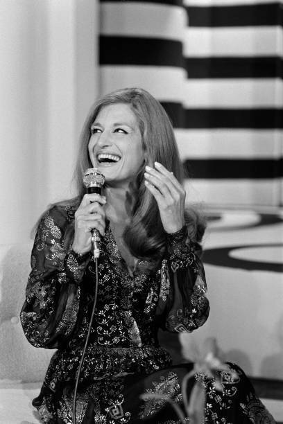 Dalida during the recording of a television show in Paris on May 3- Old Photo 1