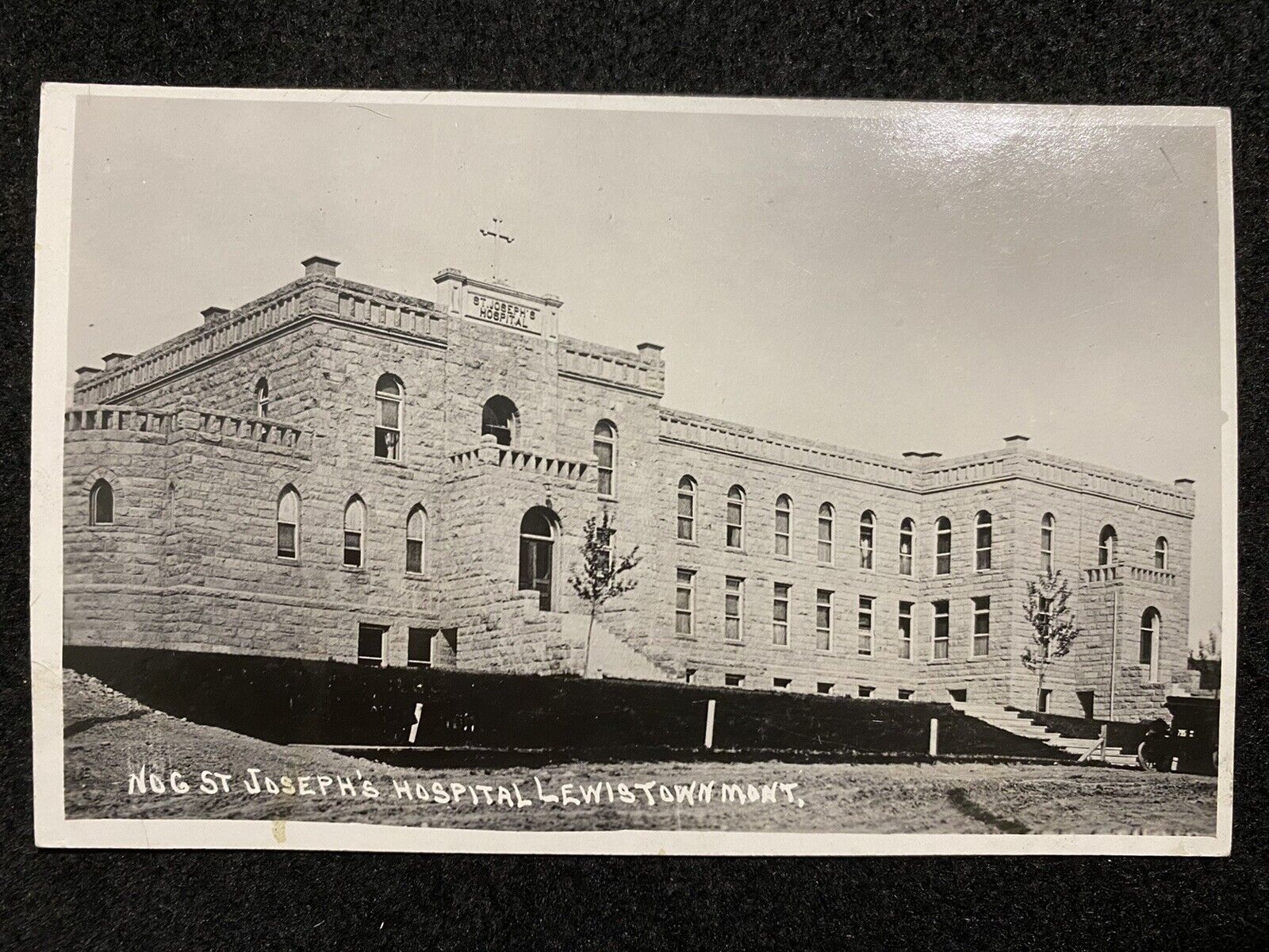 Lewistown Montana MT St Joseph’s Hospital Antique RPPC Real Photo Postcard