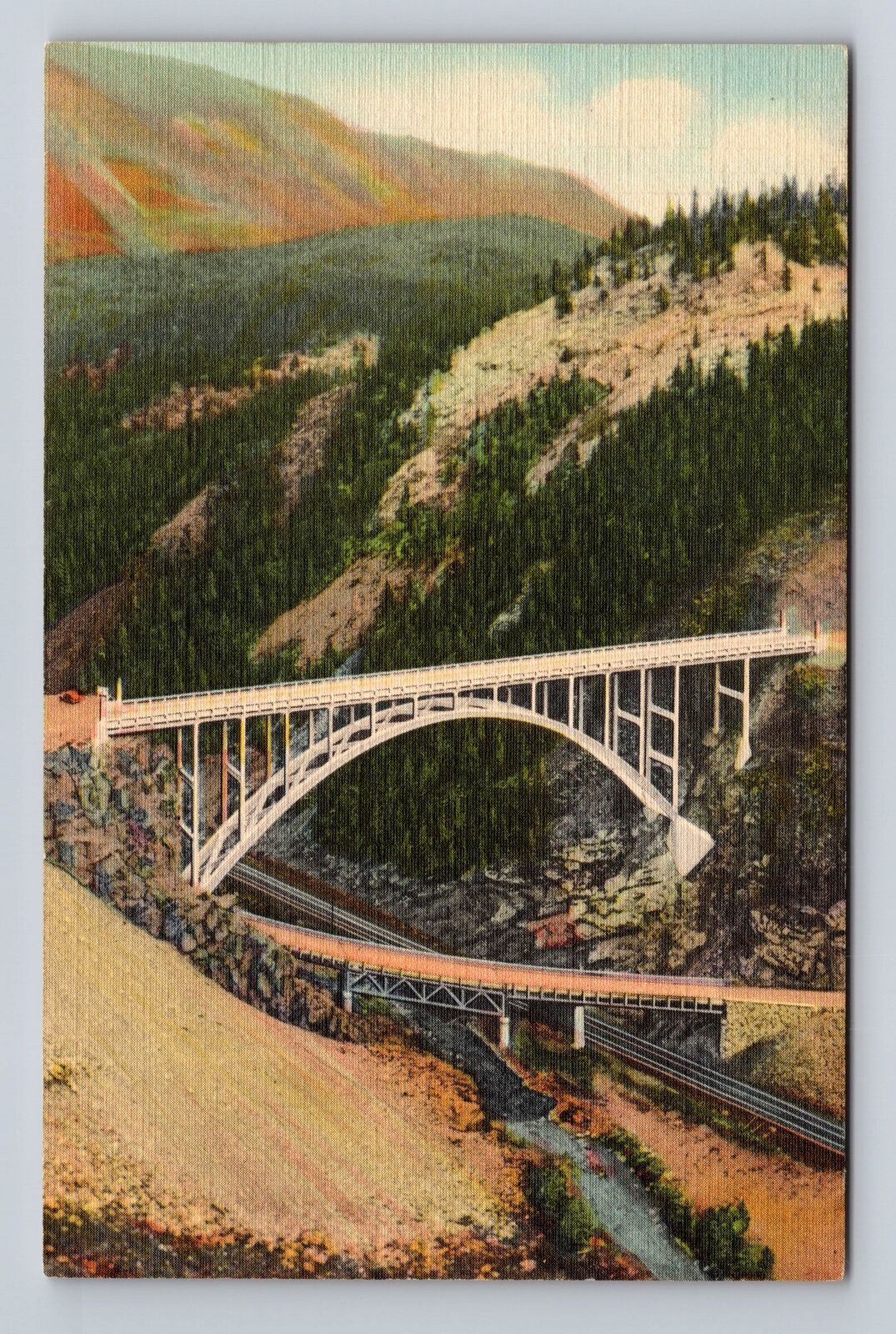 CO-Colorado, High Bridge Over Eagle River Carson, Antique, Vintage Postcard